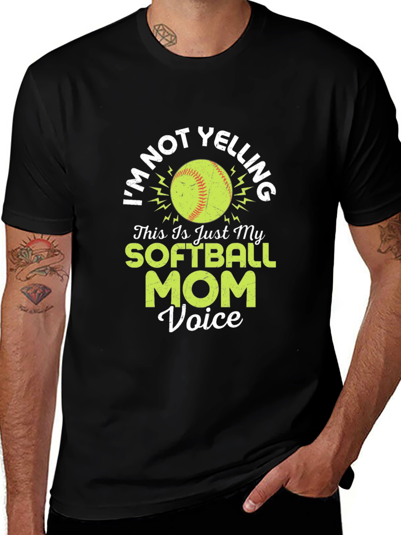 Variant 30 of Softball Mom Voice Graphic T-Shirt