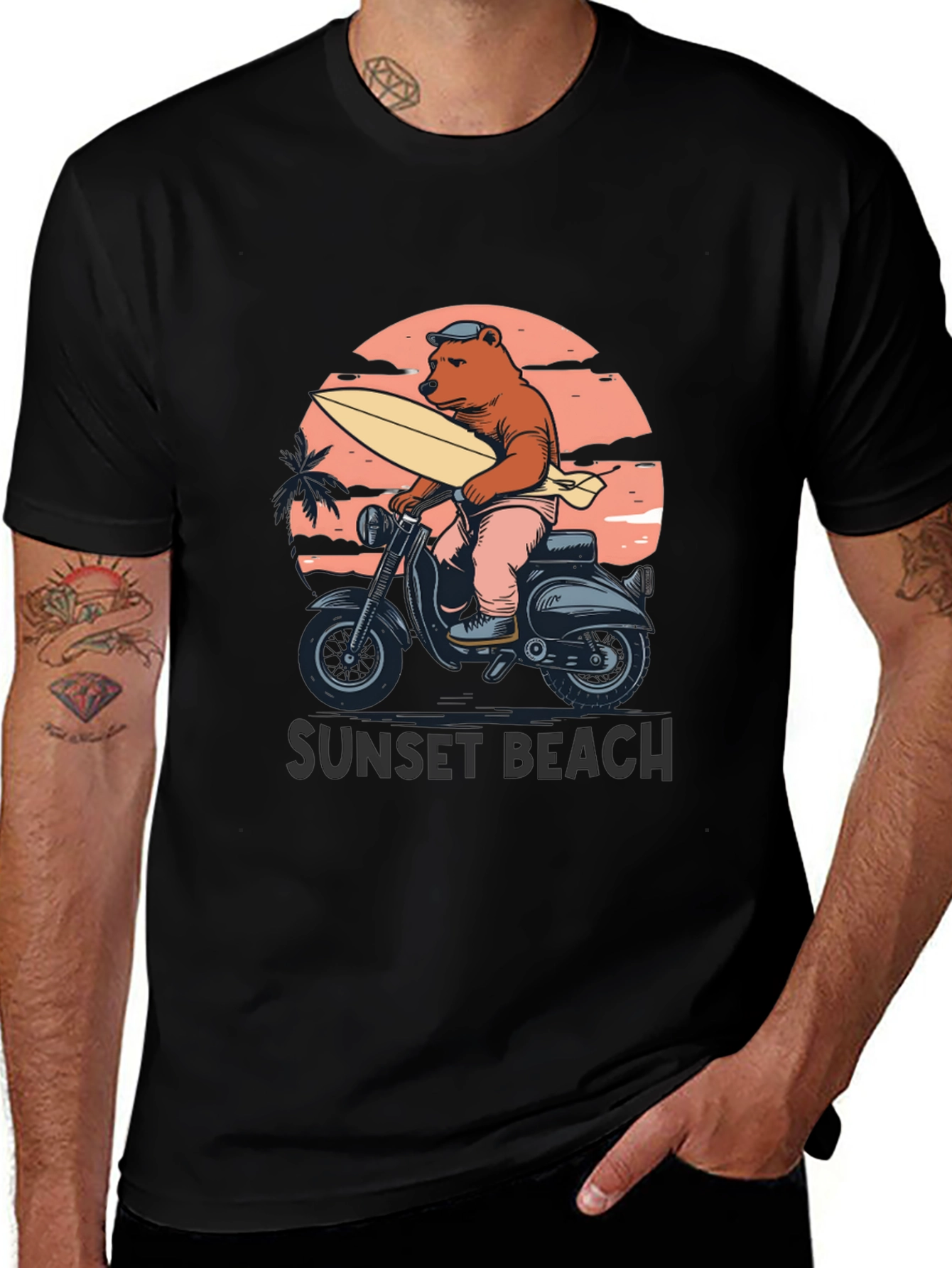 Variant 4 of Sunset Beach Bear T-Shirt