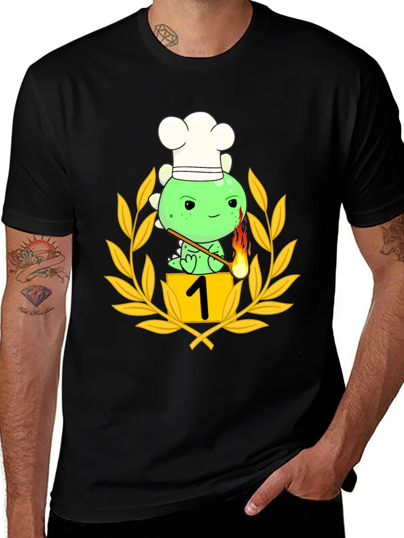 Variant 21 of Chef Dino T-Shirt - Culinary Champion