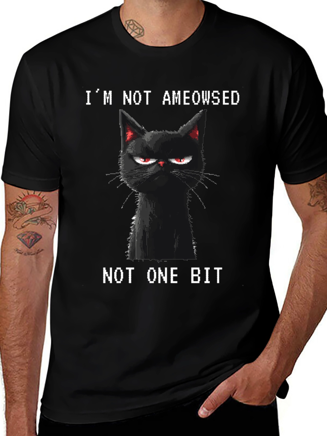 Grumpy Cat T-Shirt - I'm Not Ameowsed