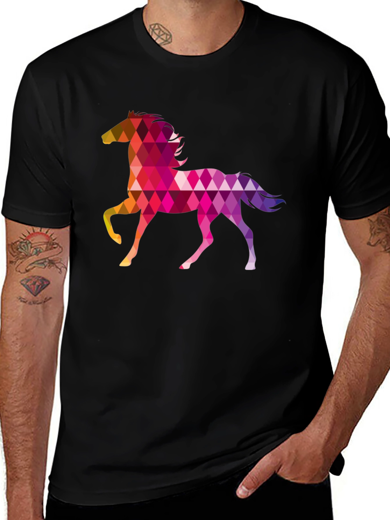 Variant 26 of Geometric Horse T-Shirt