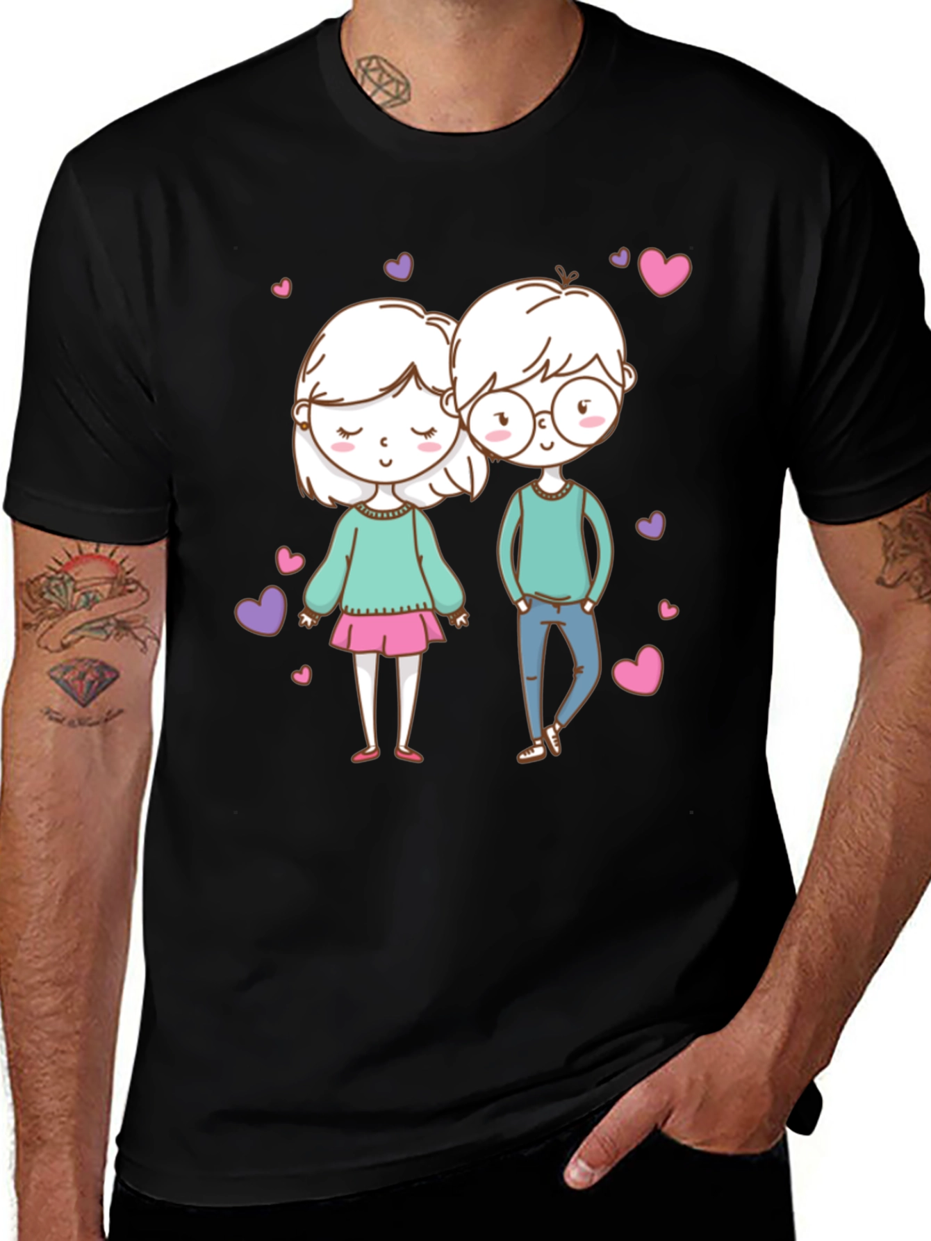 Variant 23 of Cute Cartoon Couple T-Shirt