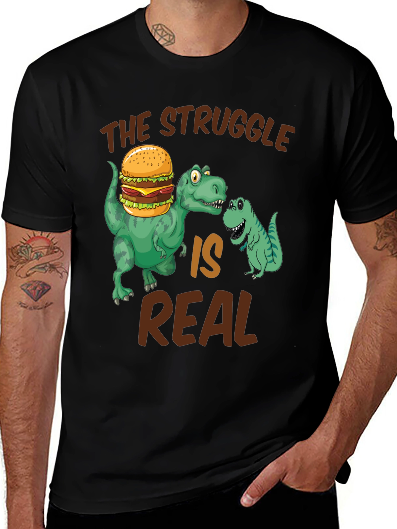 Variant 16 of Dino Burger Struggle T-Shirt