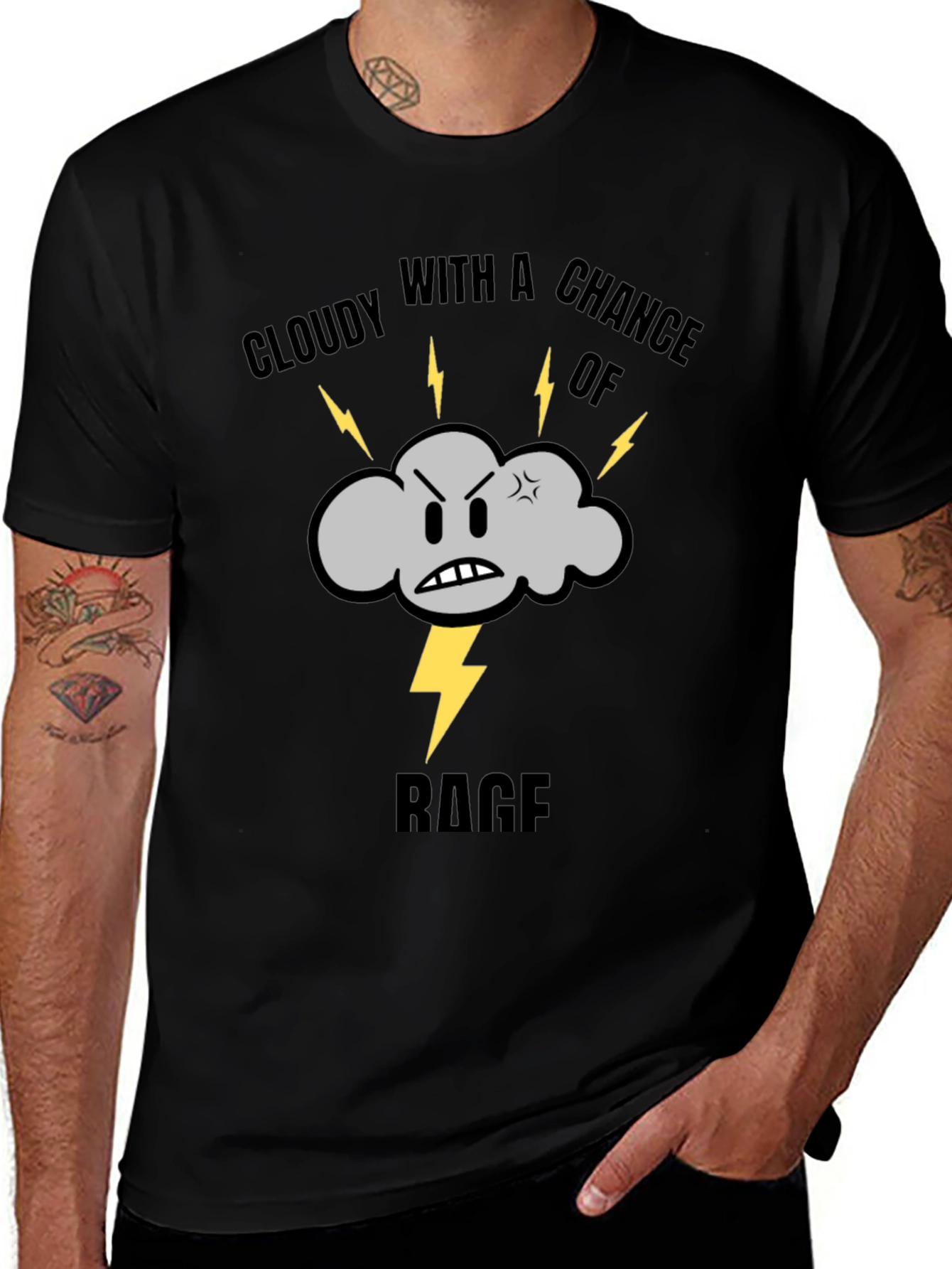 Variant 6 of Cloudy with a Chance of Rage T-Shirt