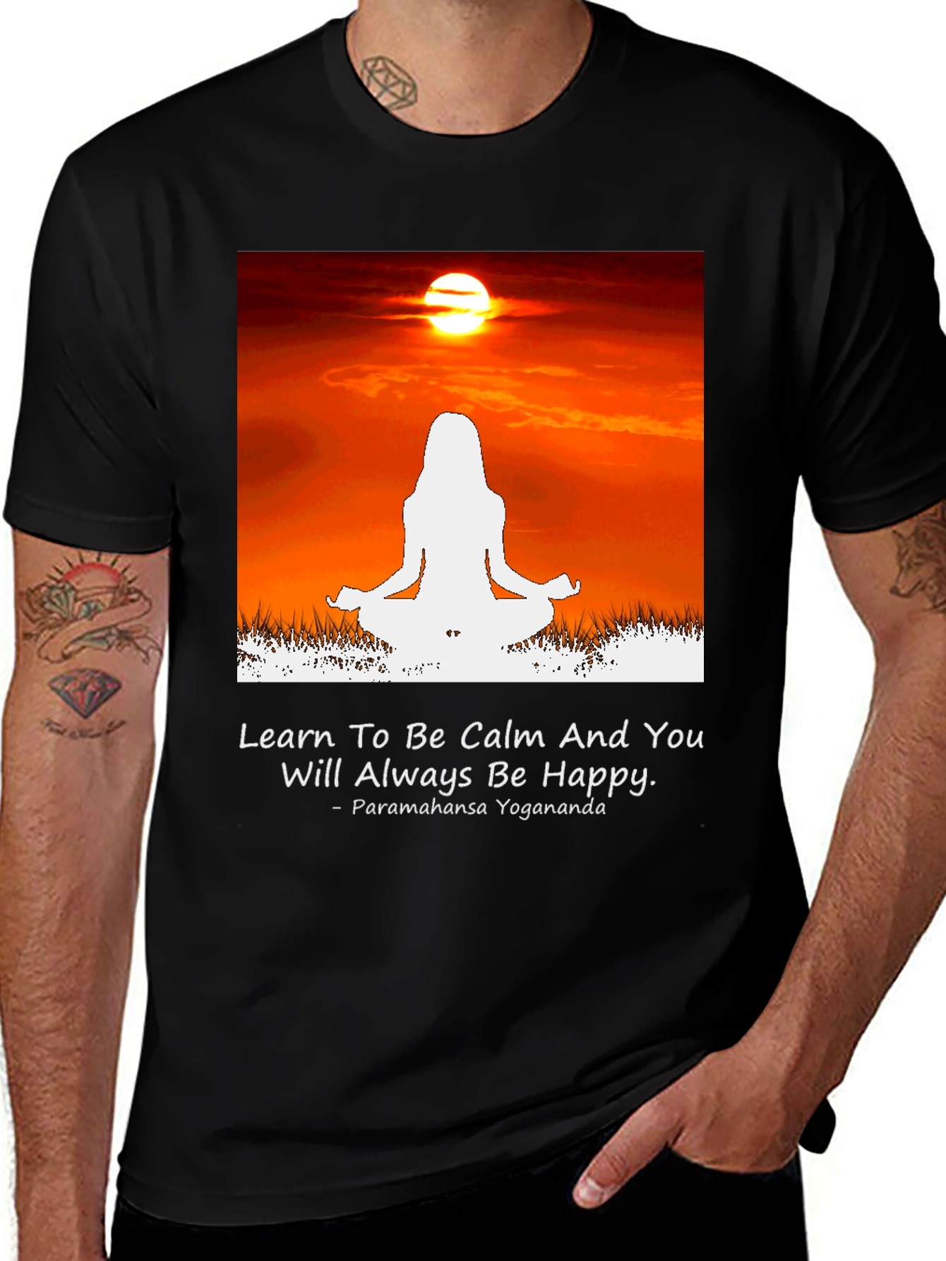 Variant 22 of Calm Yoga Sunset T-Shirt