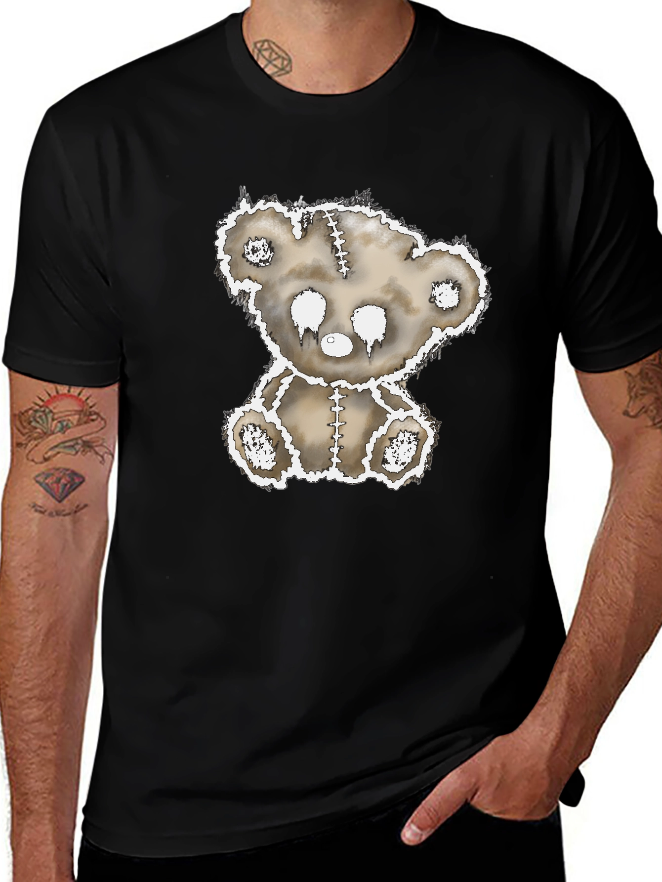 Variant 3 of Creepy Teddy Bear Graphic T-Shirt
