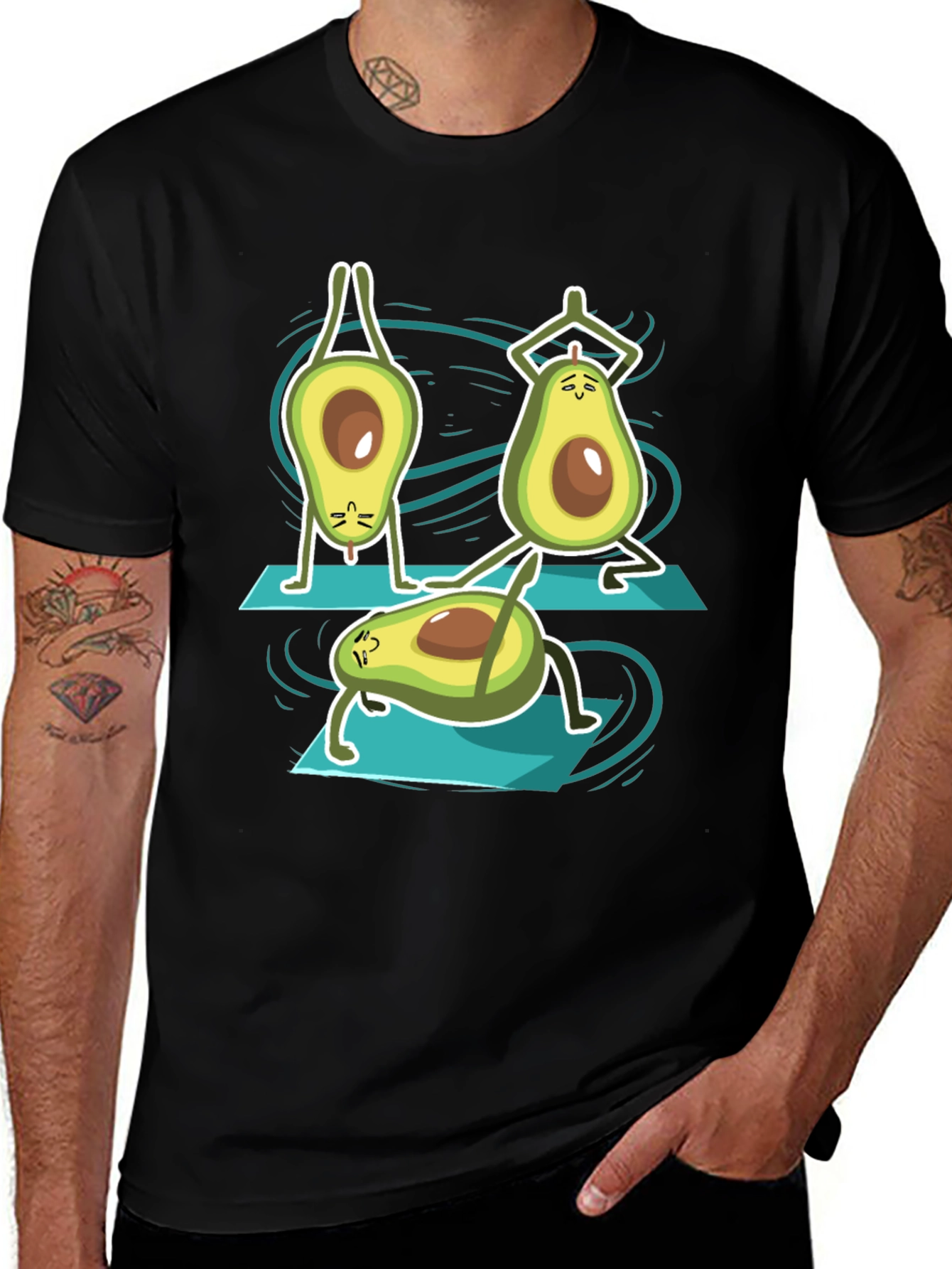 Variant 5 of Yoga Avocado T-Shirt - Funny Vegetarian Tee