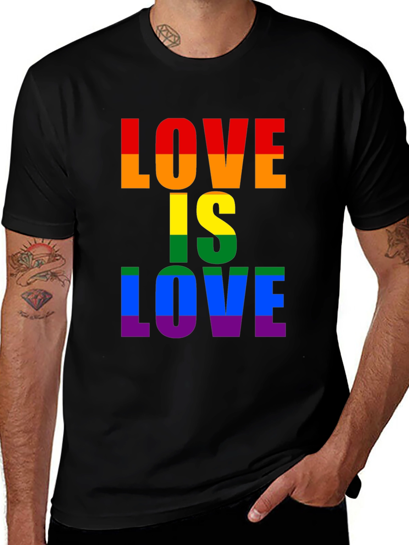 Variant 18 of Love is Love Pride T-Shirt - Rainbow Colors