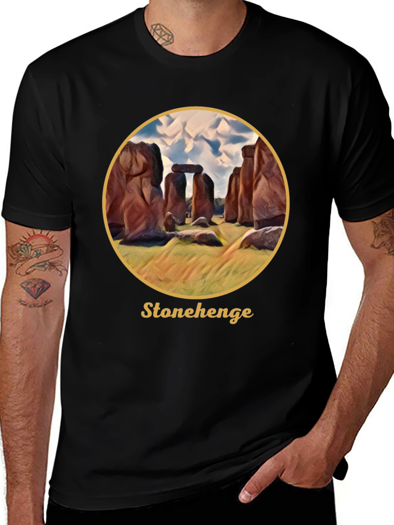Variant 22 of Stonehenge Graphic Tee - Black