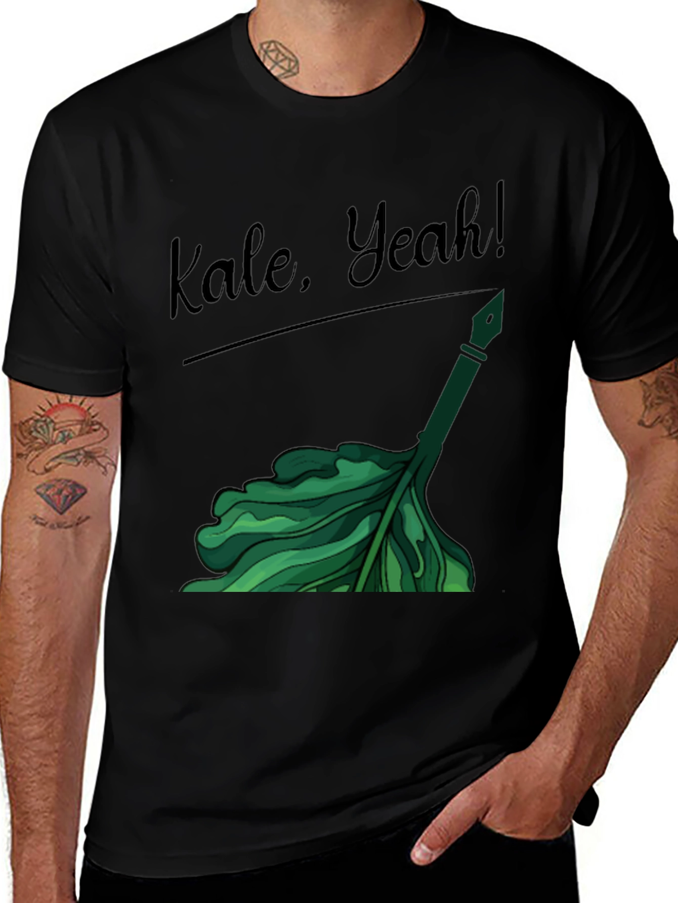 Variant 28 of Kale Yeah! Graphic T-Shirt - Trendy Vegan Tee