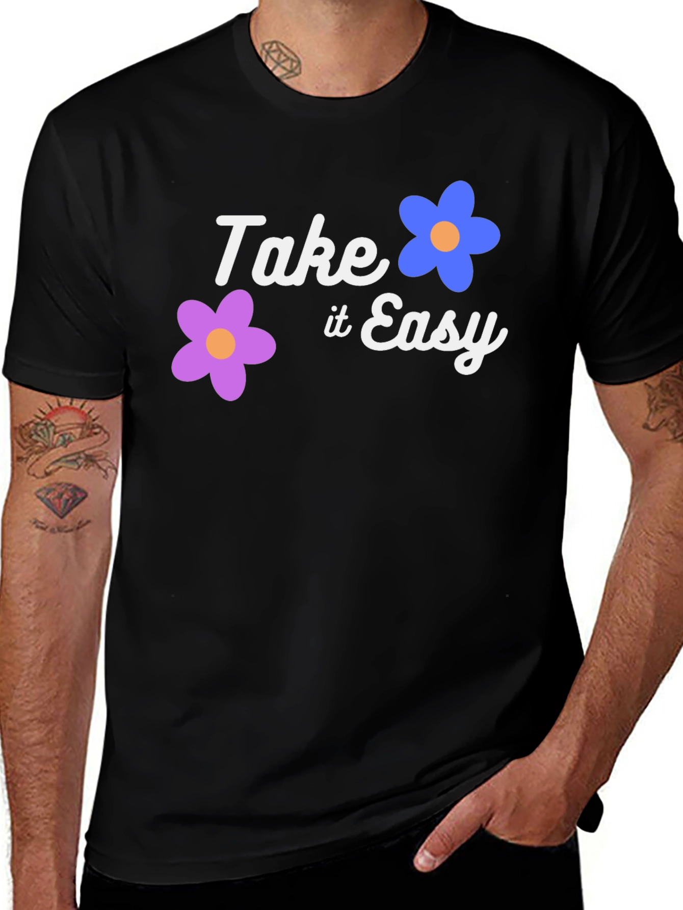 Variant 8 of Take it Easy Floral T-Shirt