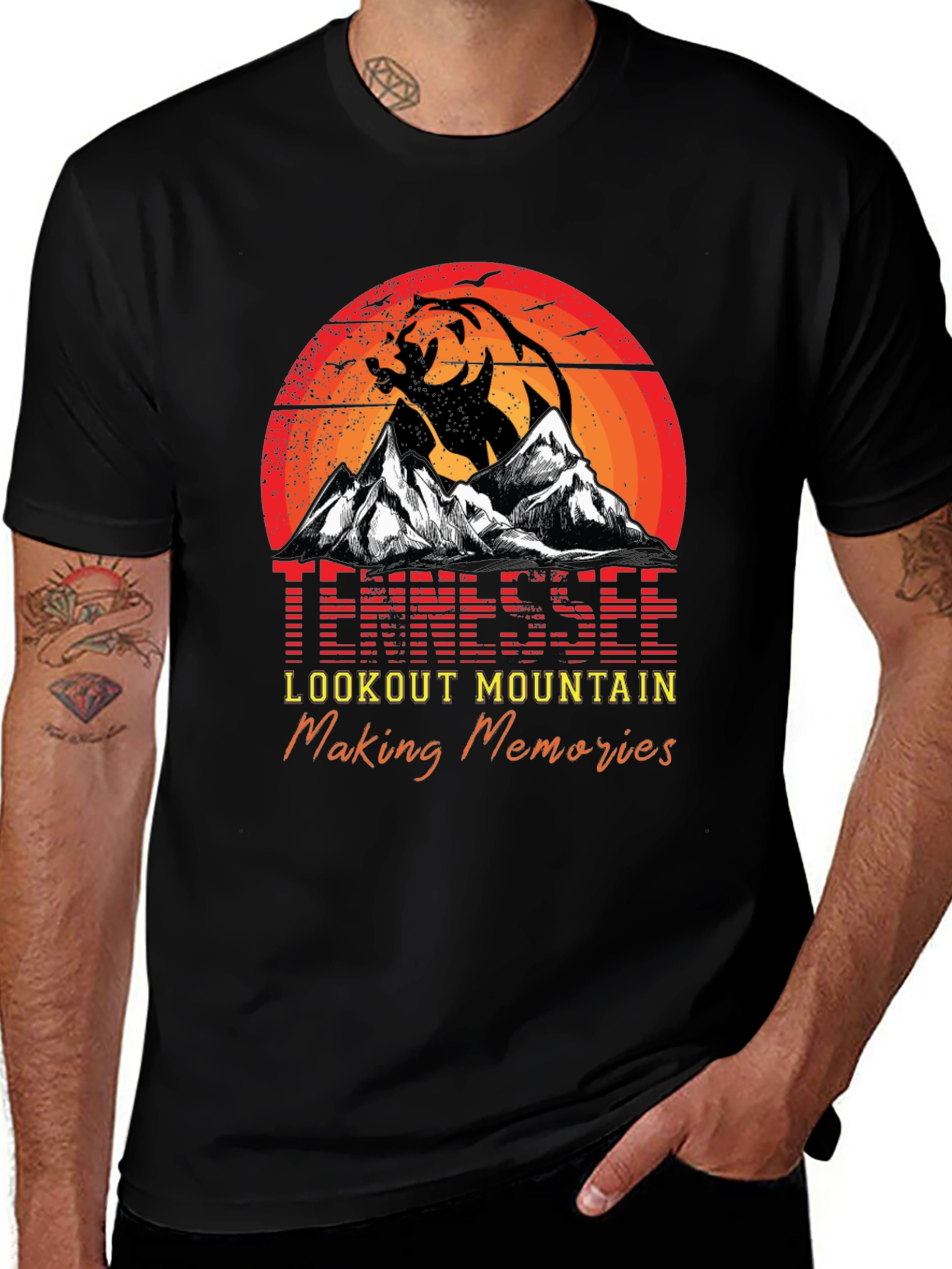 Variant 21 of Tennessee Lookout Mountain Bear Graphic T-Shirt