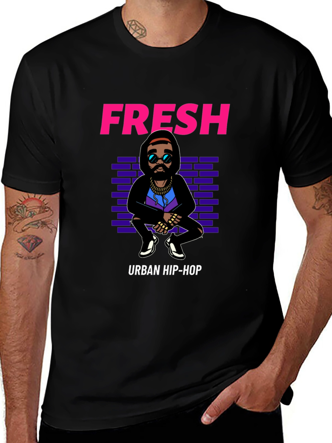 Variant 2 of Fresh Urban Hip-Hop Graphic Tee