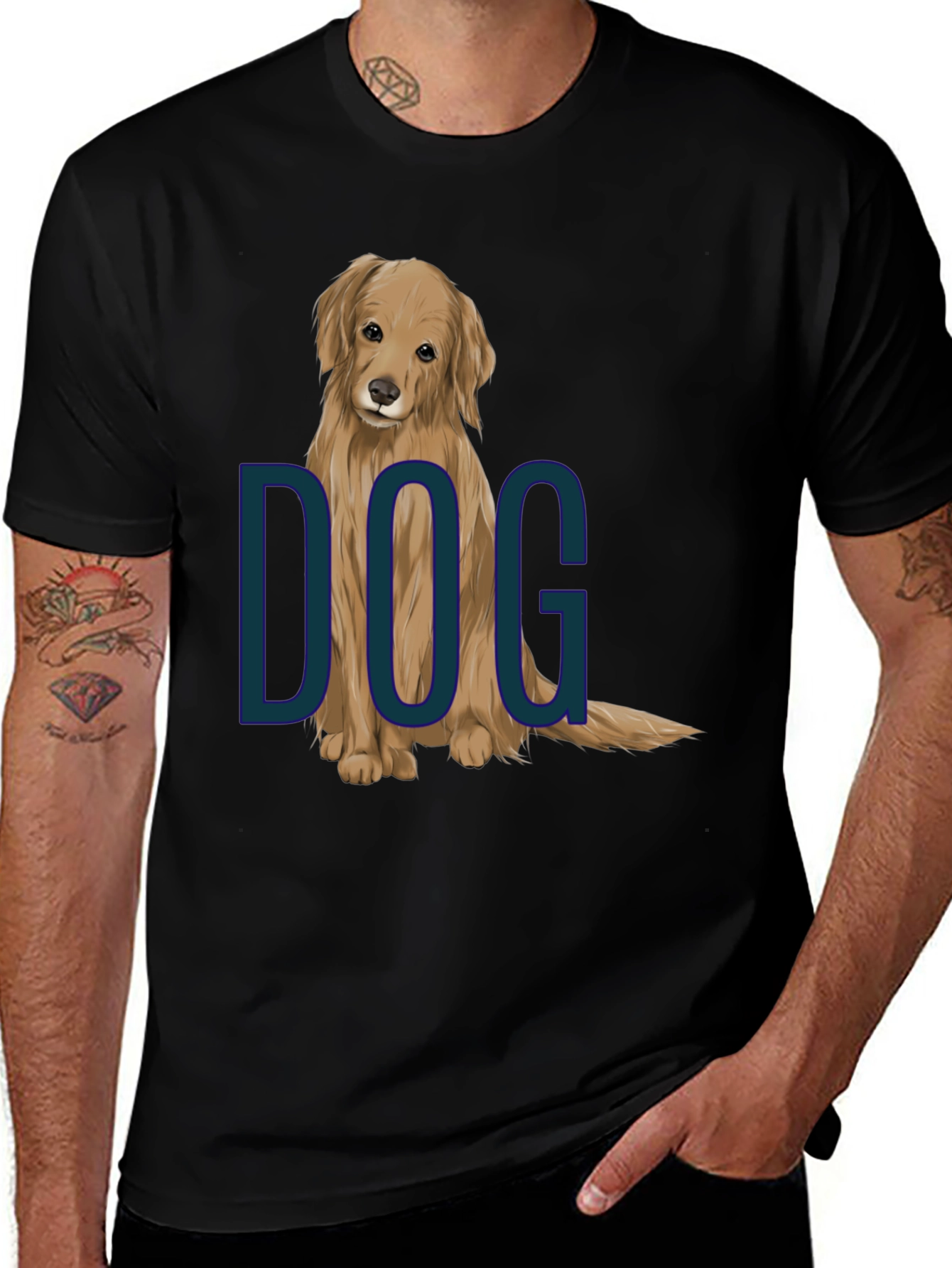 Variant 7 of Dog Lover's Tee - Golden Retriever Graphic