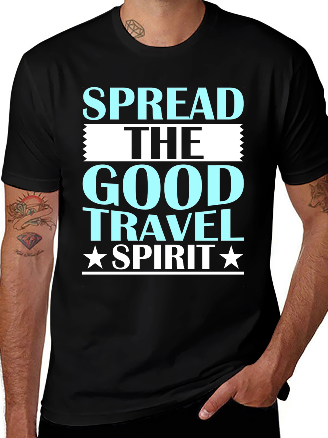 Variant 7 of Spread the Good Travel Spirit Graphic Tee