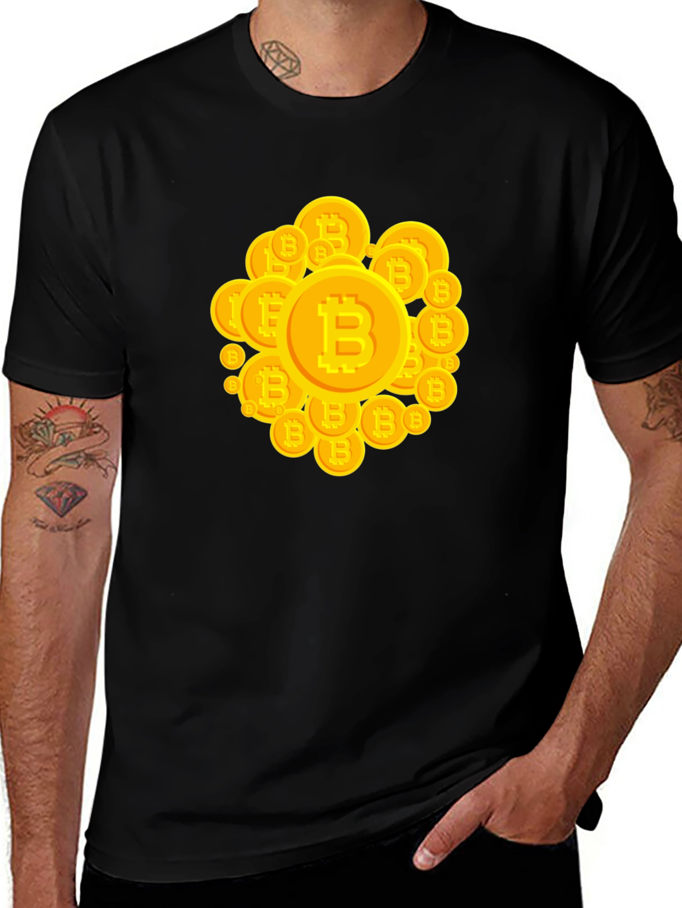 Variant 15 of Bitcoin Gold Coin T-Shirt - Crypto Currency Tee