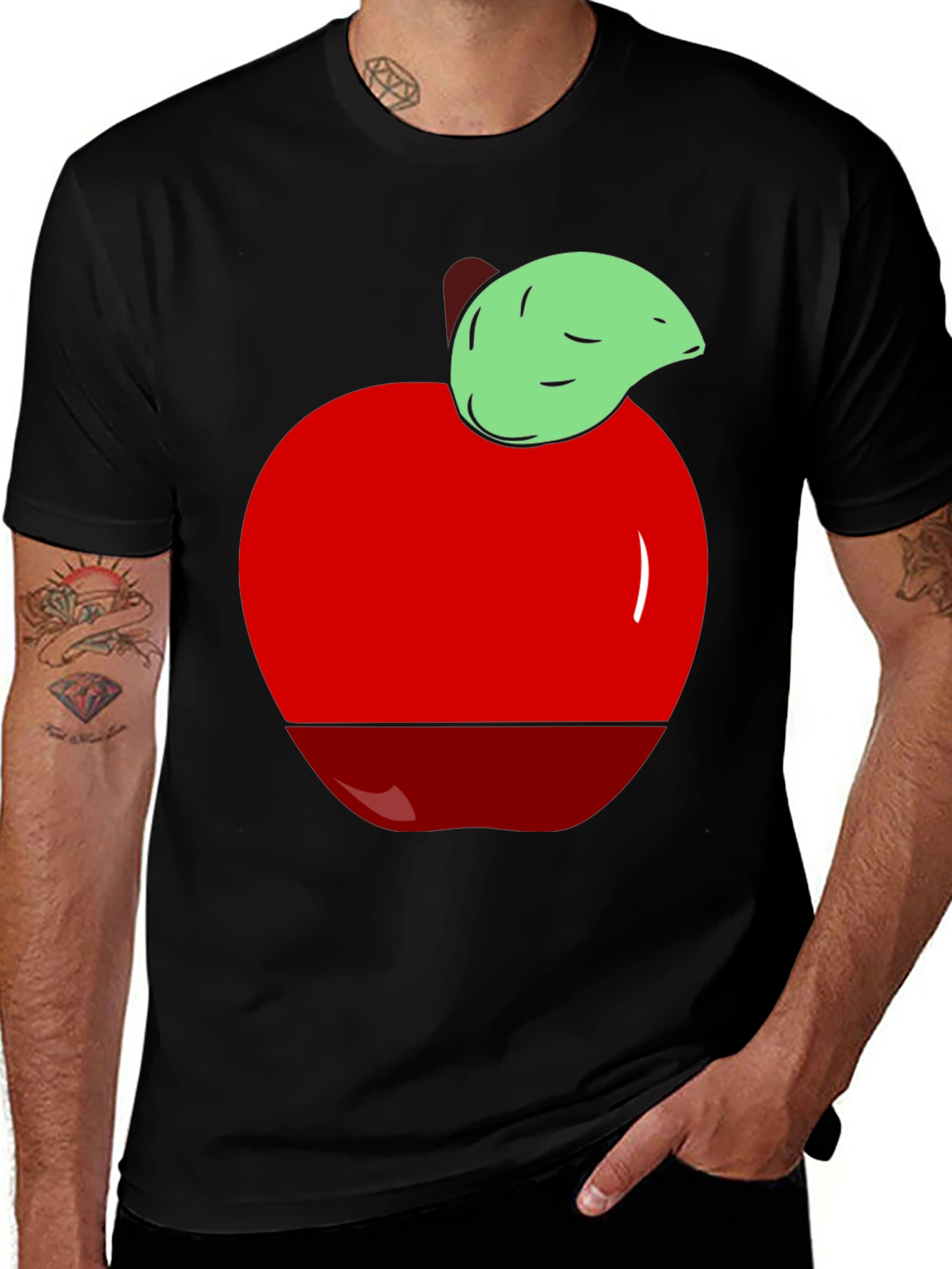 Variant 28 of Apple Graphic Tee - Soft Cotton Casual Wear