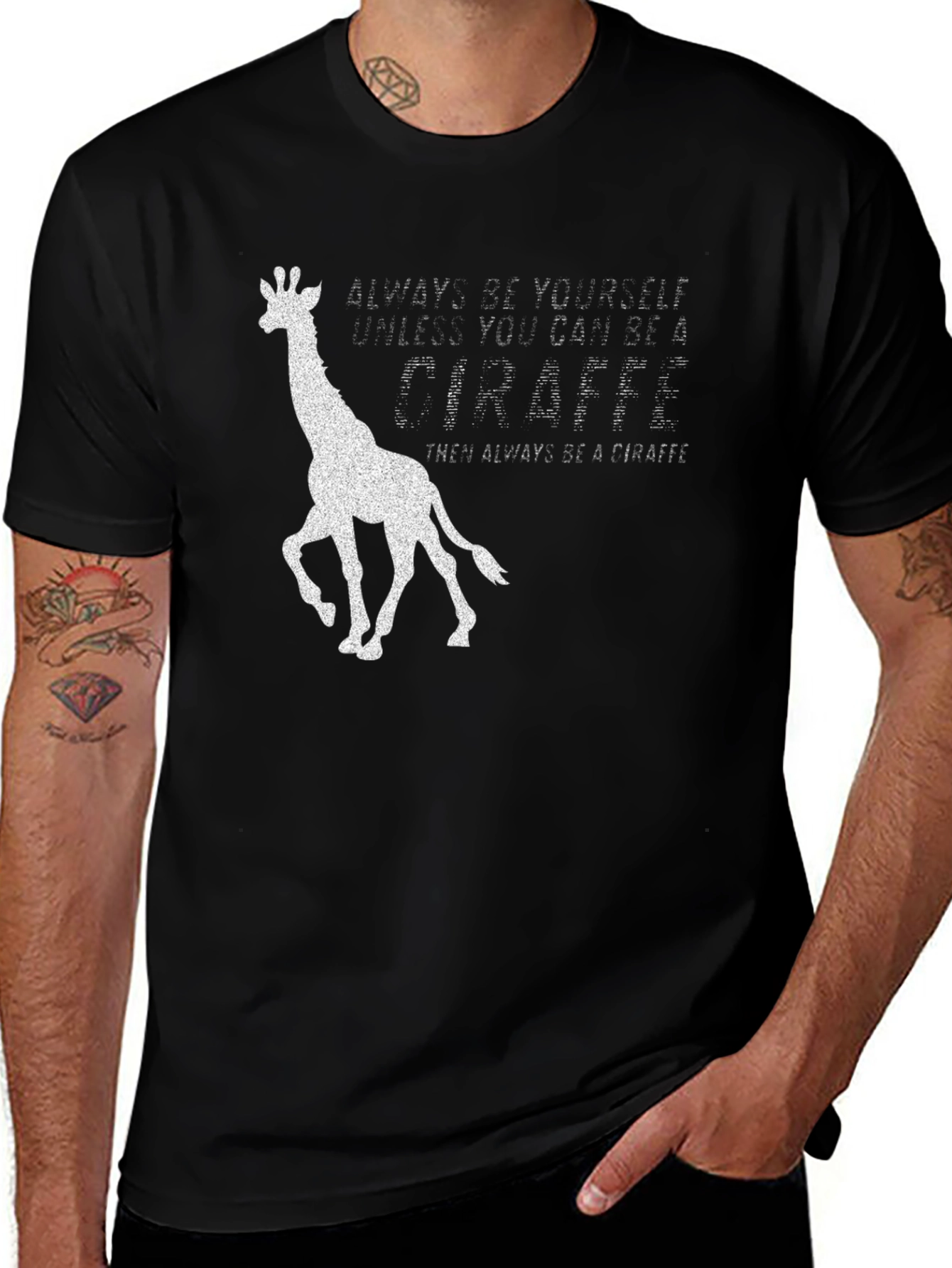 Variant 25 of Always Be a Giraffe T-Shirt - Novelty Graphic Tee