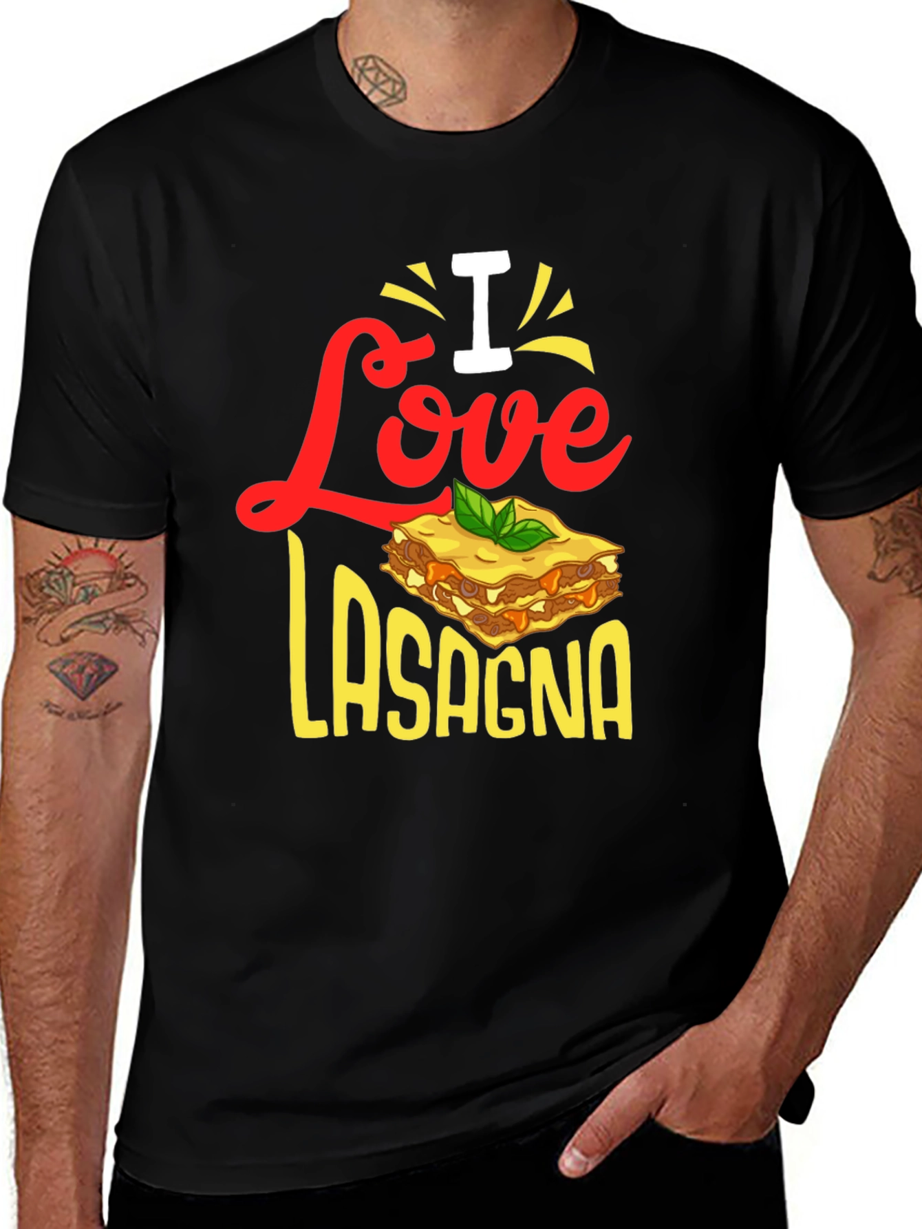 Variant 6 of I Love Lasagna T-Shirt - Foodie Apparel