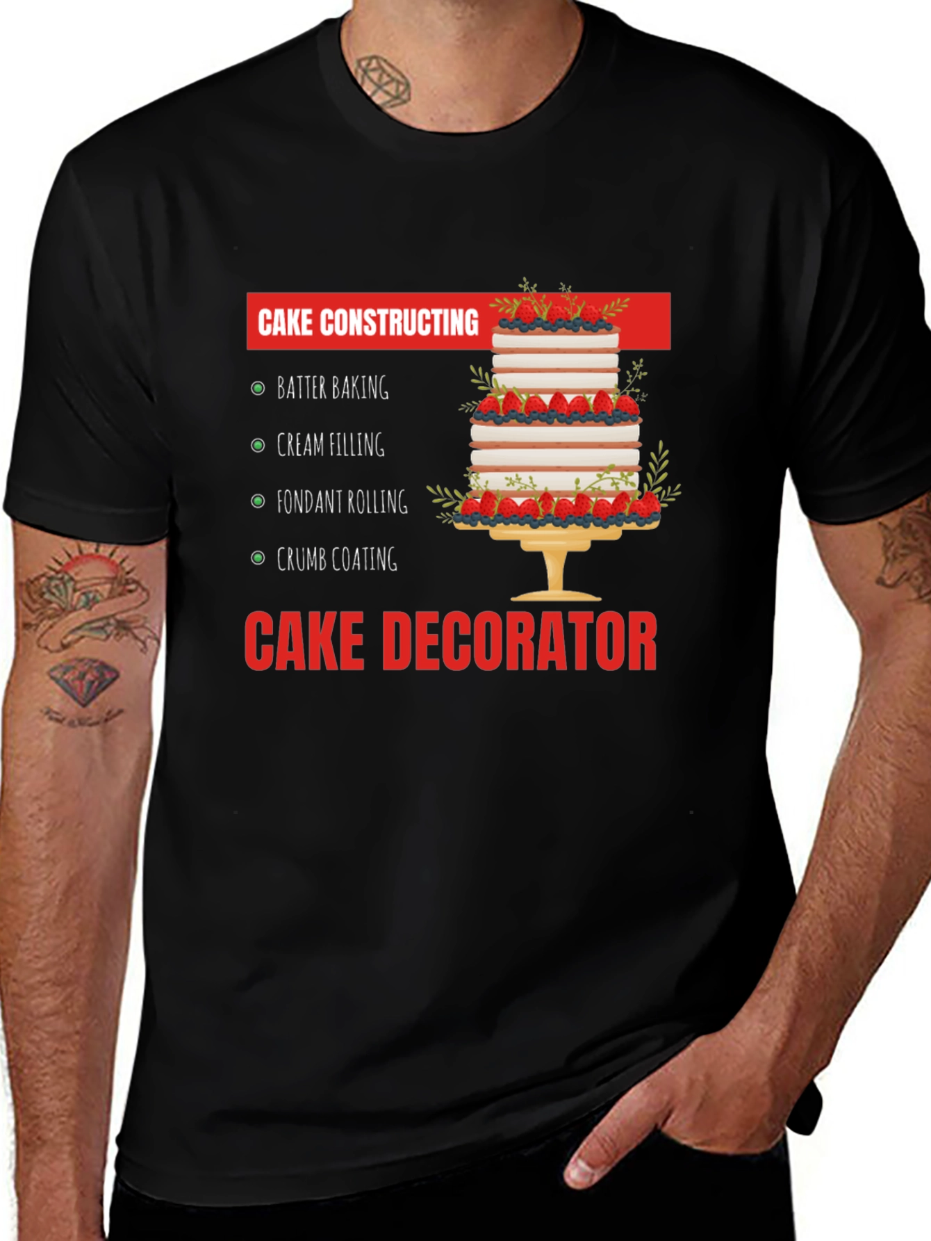 Variant 9 of Cake Decorator T-Shirt: Baking Skills, Funny Baker Shirt