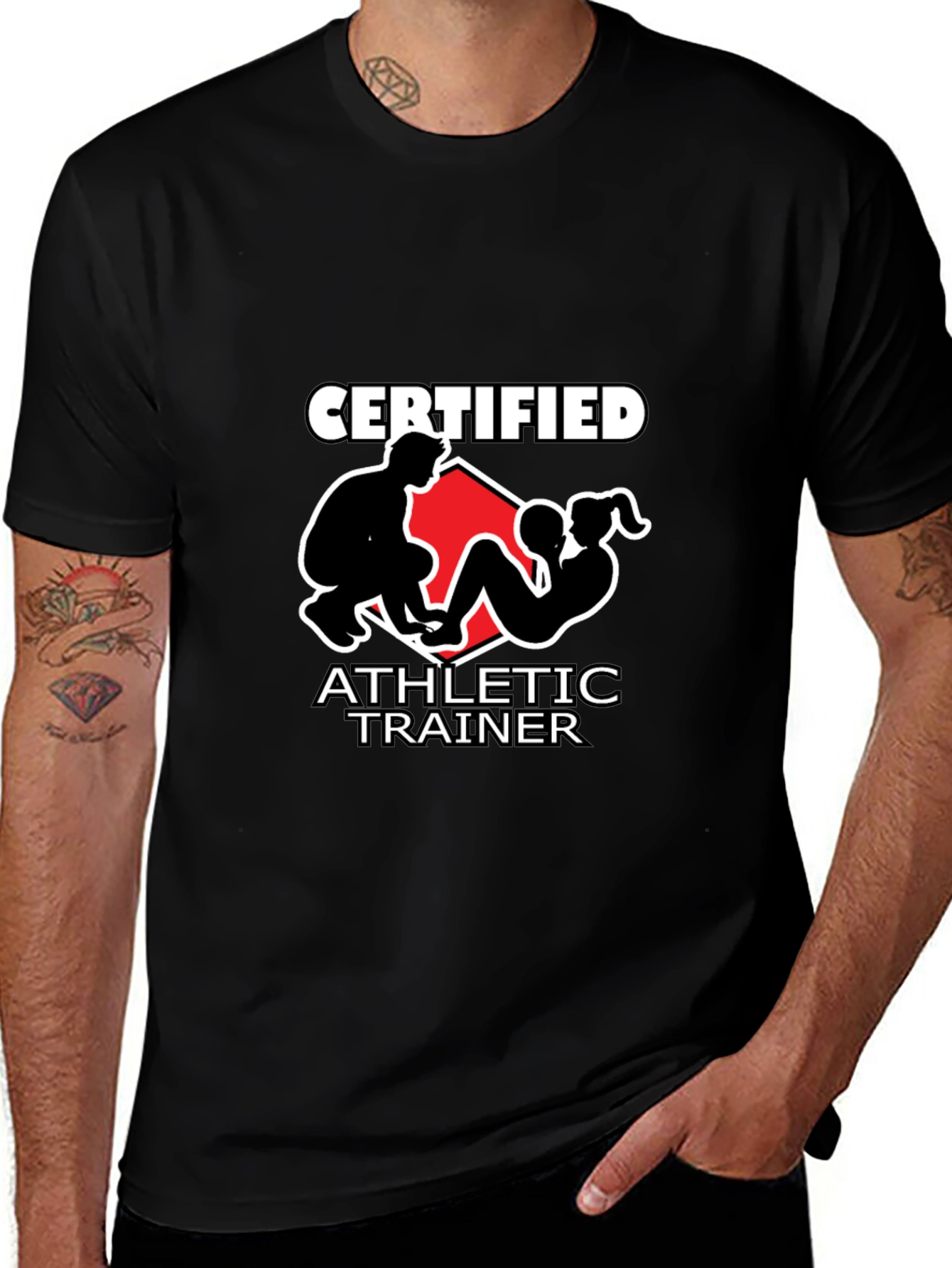 Variant 11 of Certified Athletic Trainer Black T-Shirt