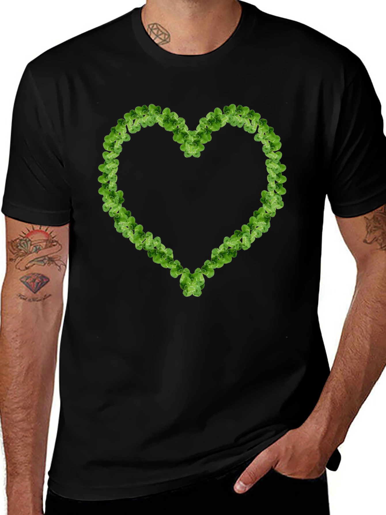 Variant 16 of Clover Heart T-Shirt - Lucky Irish Pride