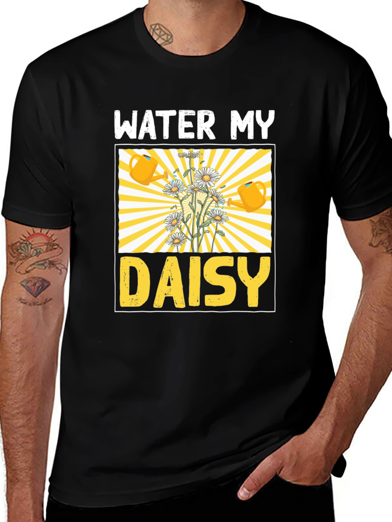 Variant 19 of Water My Daisy Graphic T-Shirt - Gardening Tee