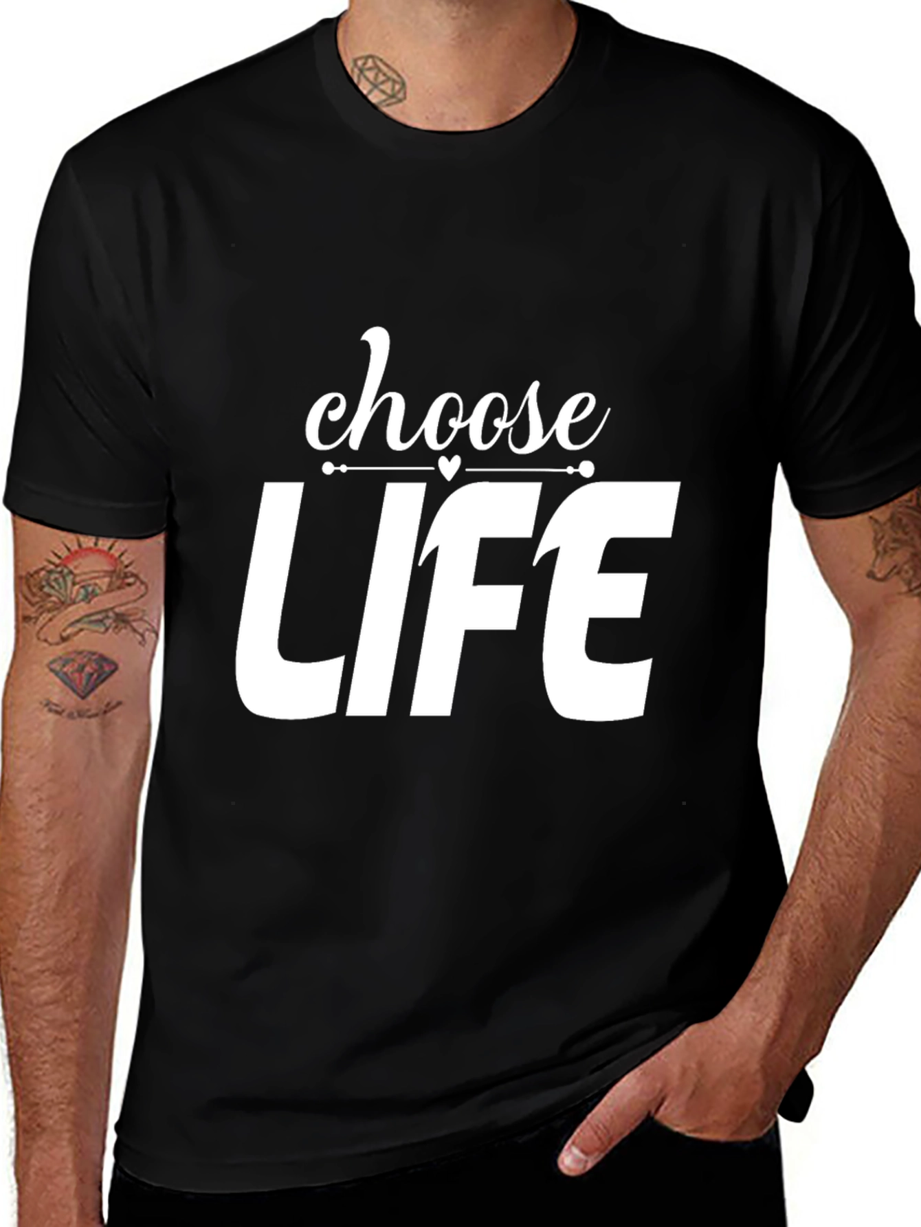 Variant 9 of Choose Life Graphic Tee - Stylish Cotton Blend