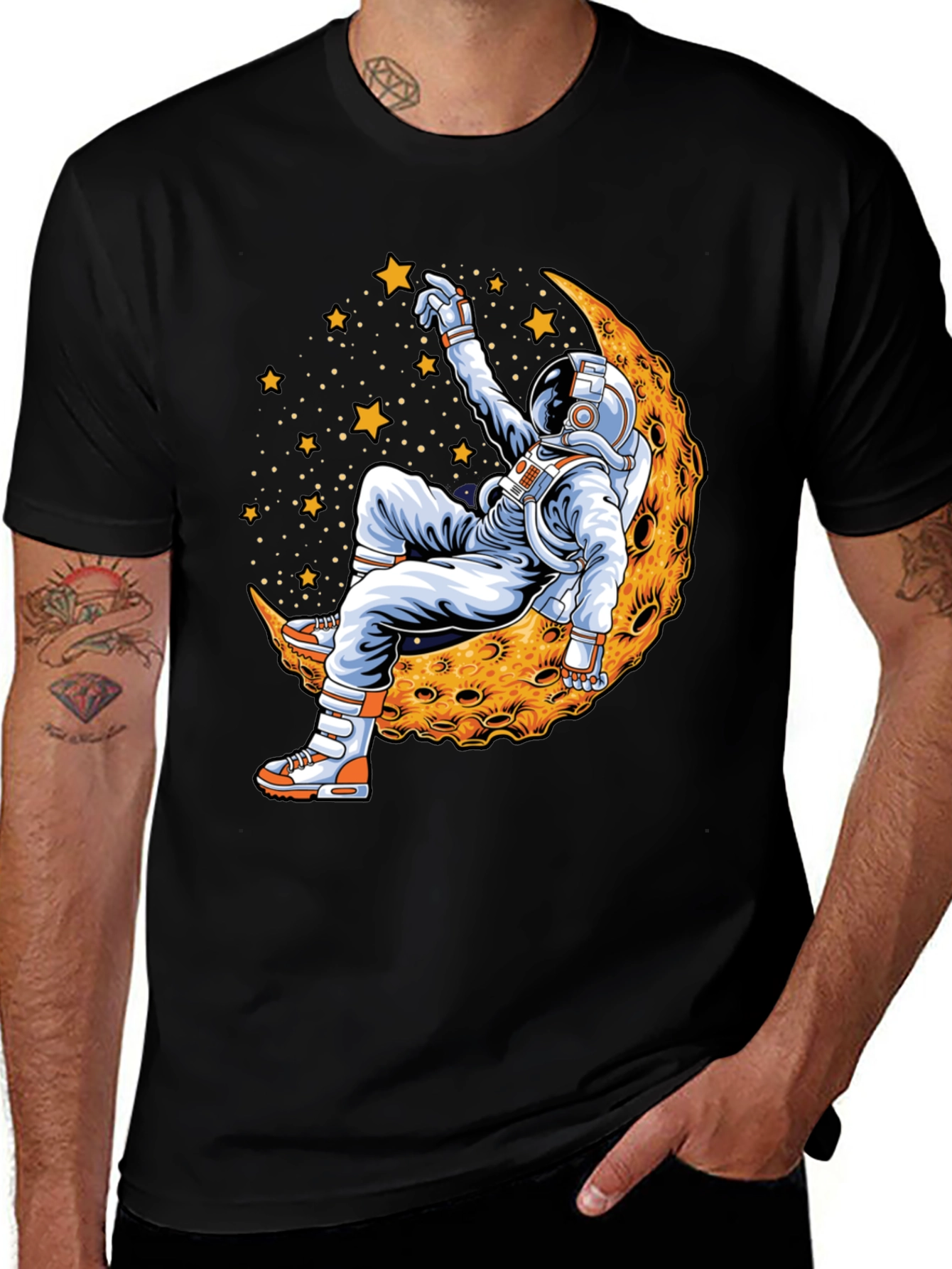 Variant 27 of Astronaut Moon Landing Graphic T-Shirt