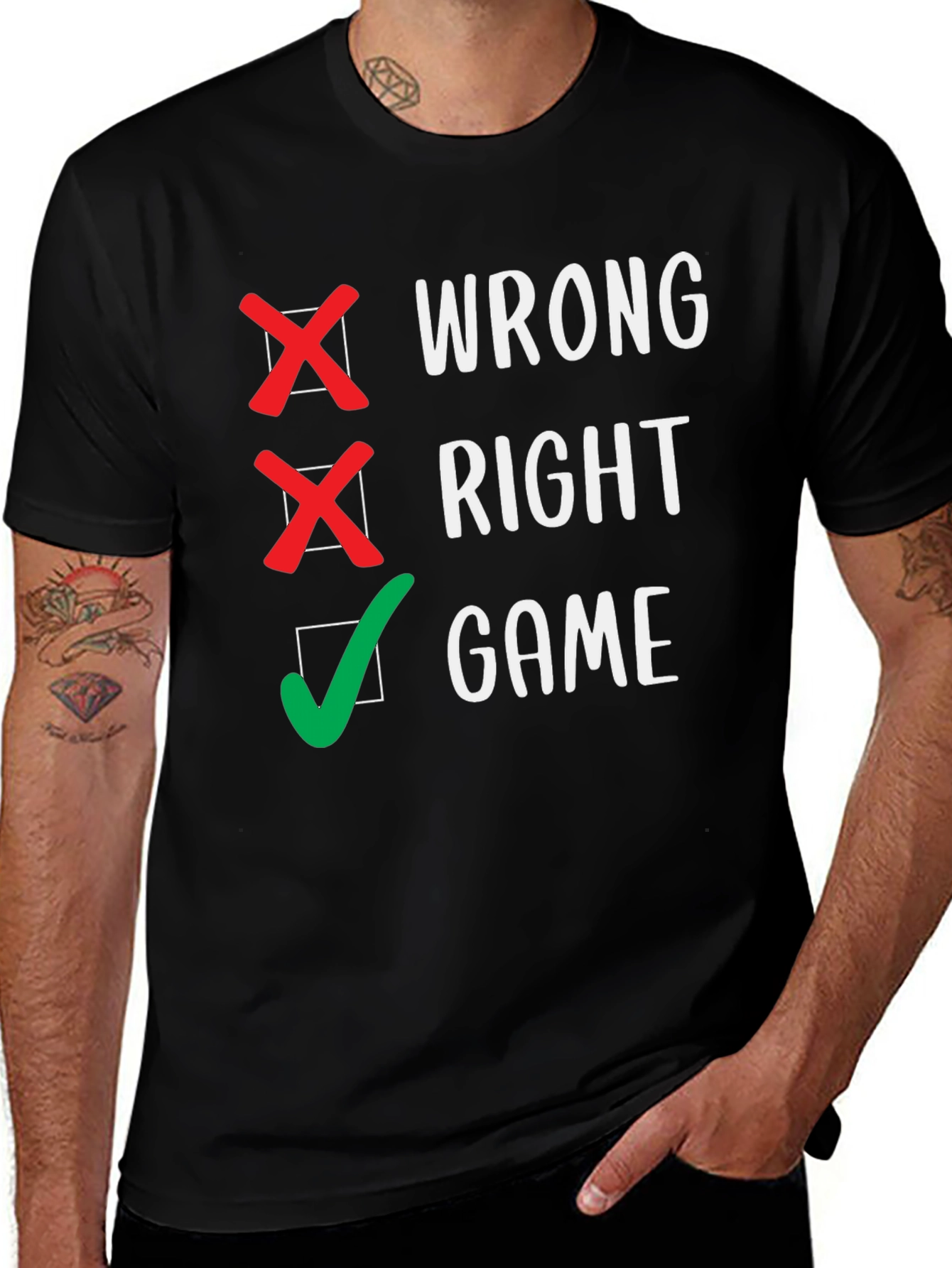 Variant 12 of Wrong, Right, Game T-Shirt