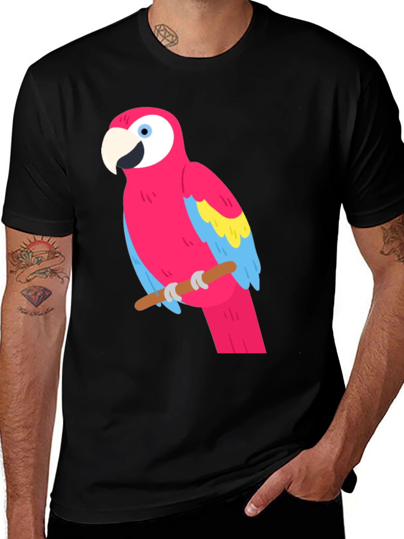 Variant 27 of Parrot Graphic Tee - Tropical Bird T-Shirt