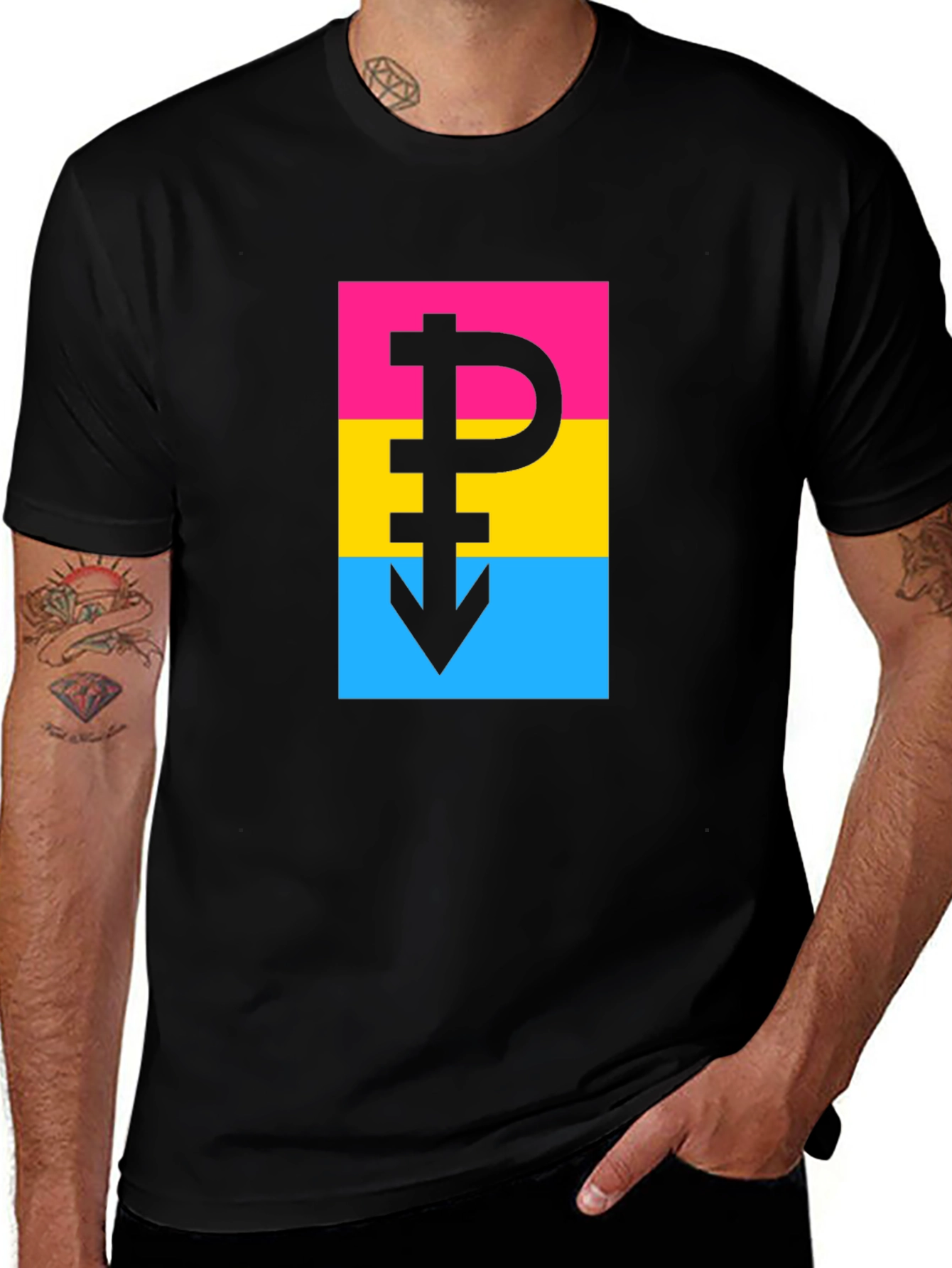 Pansexual Pride T-Shirt - Bold Symbol Design