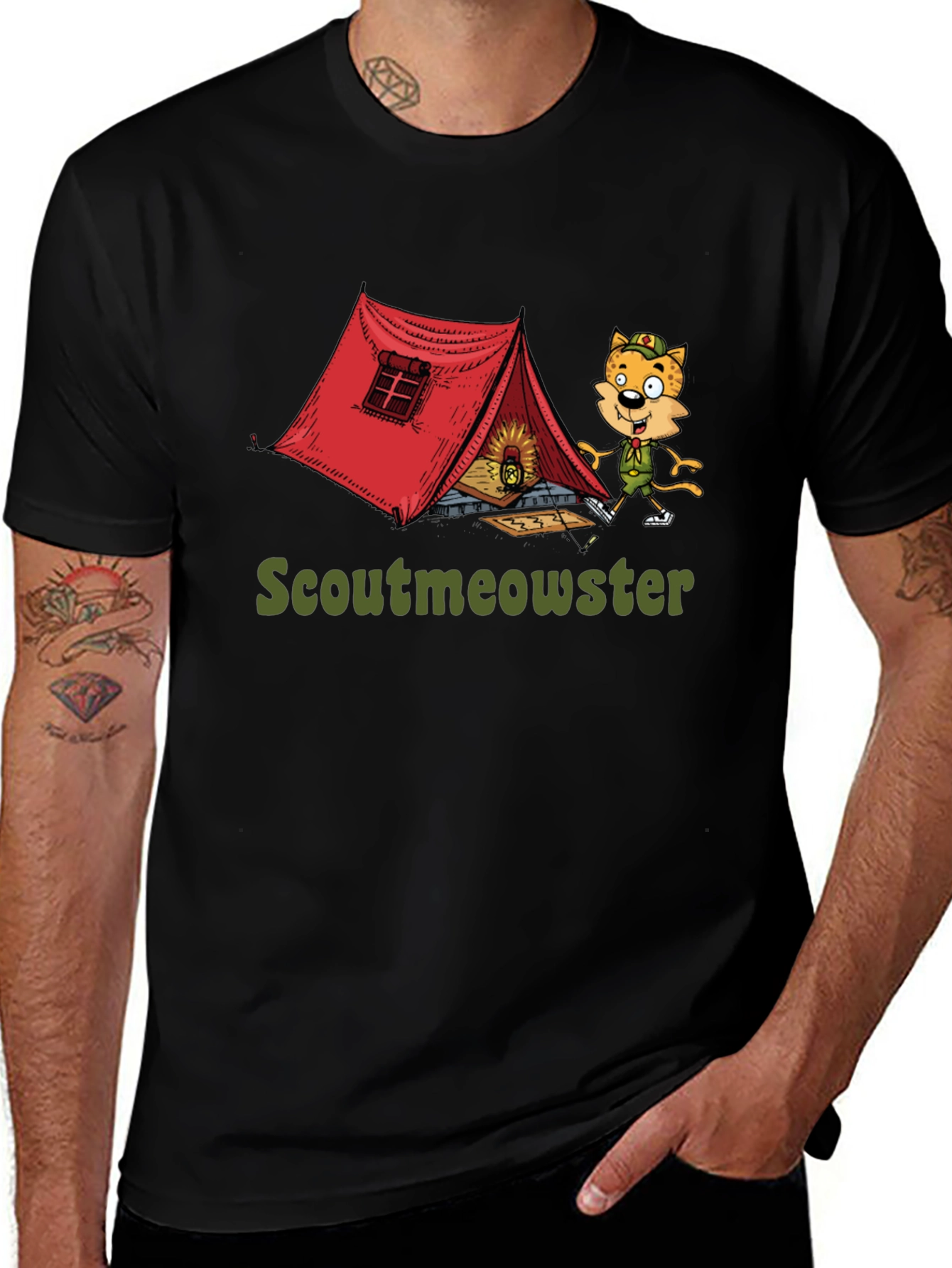 Variant 8 of Scoutmeowster Camping Graphic T-Shirt