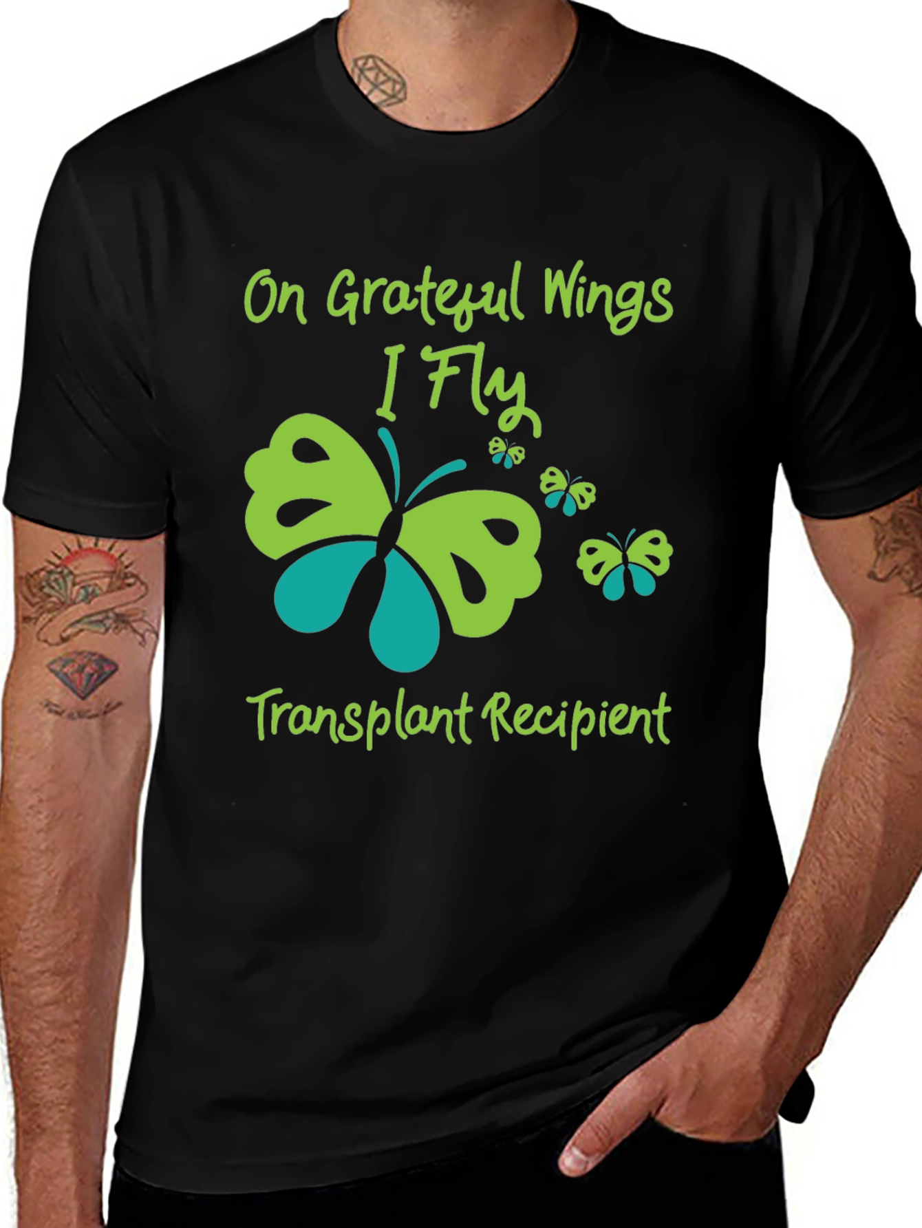 Grateful Wings Transplant Recipient T-Shirt