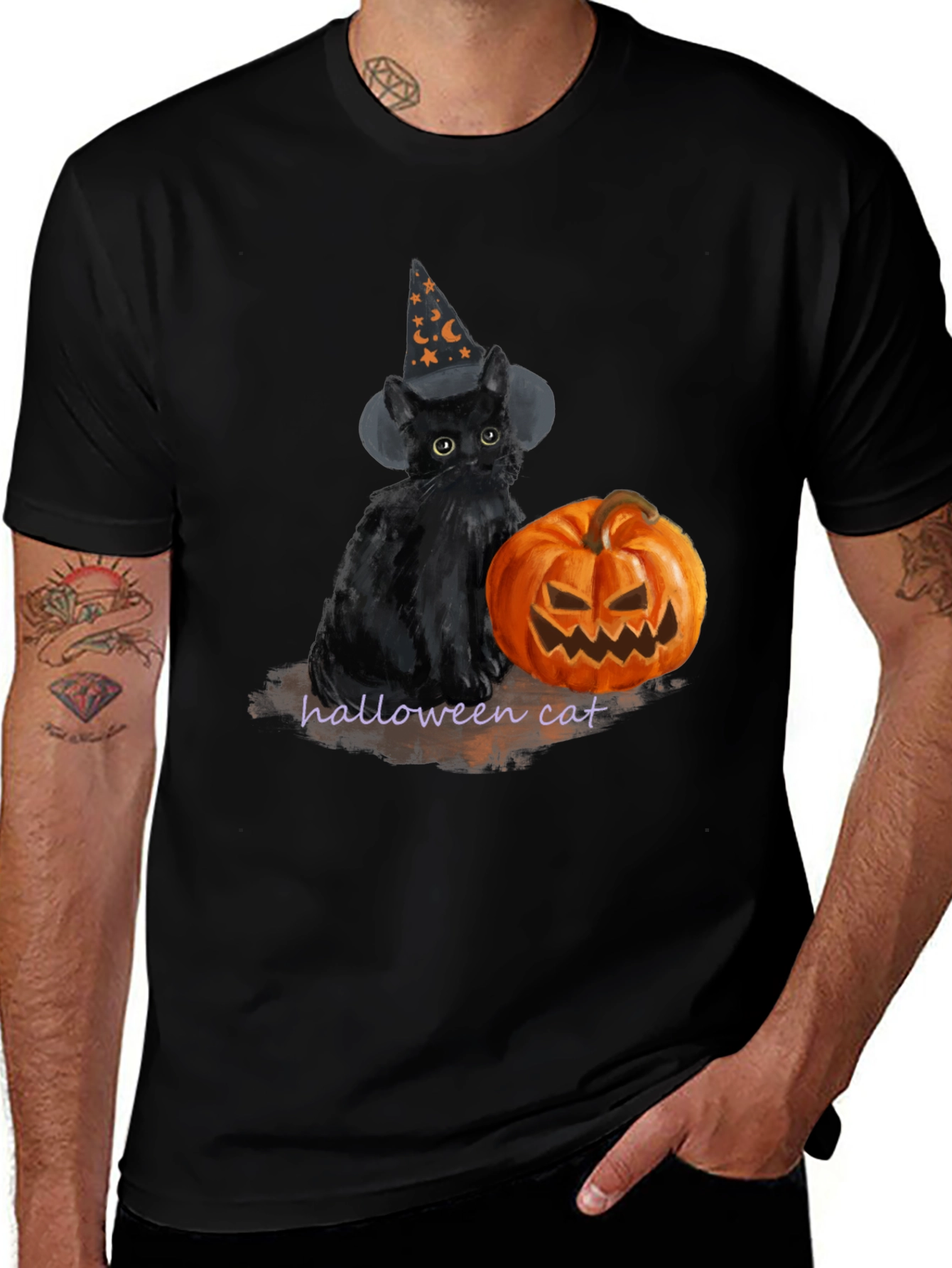Variant 5 of Halloween Cat T-Shirt