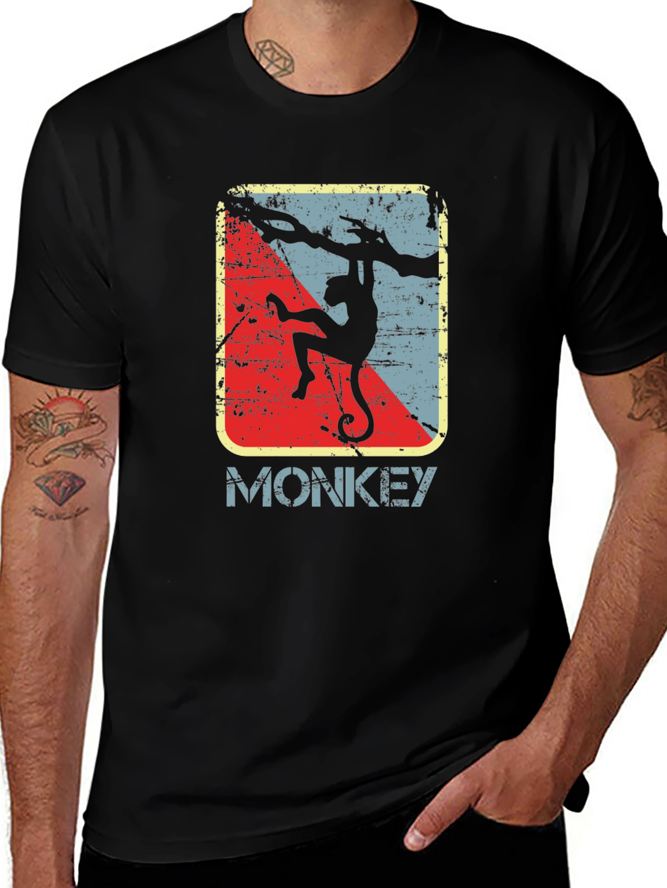 Variant 5 of Monkey Silhouette Graphic T-Shirt