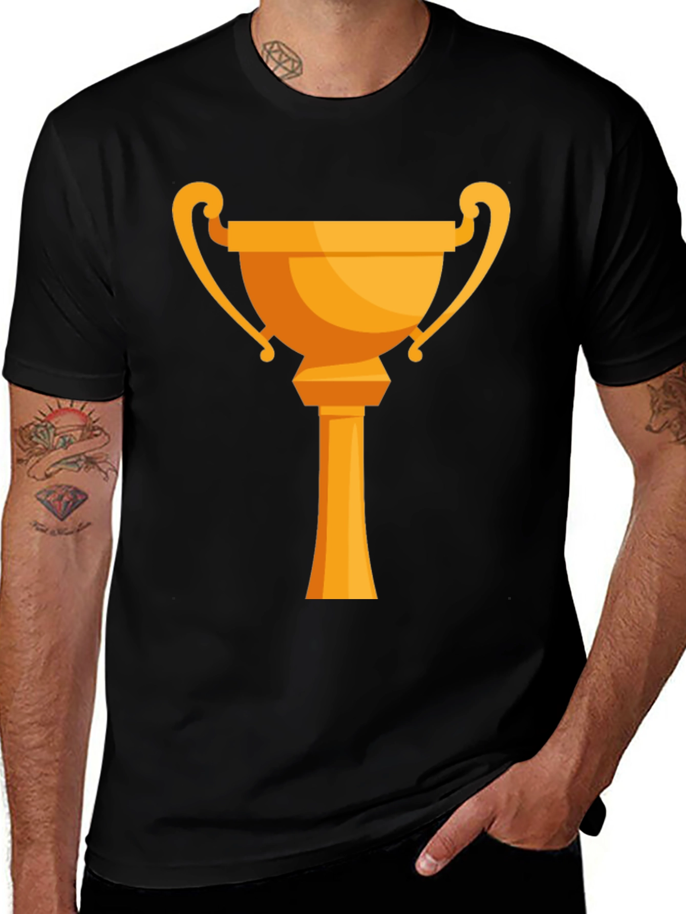 Variant 3 of Trophy Graphic Tee - Champion Style!