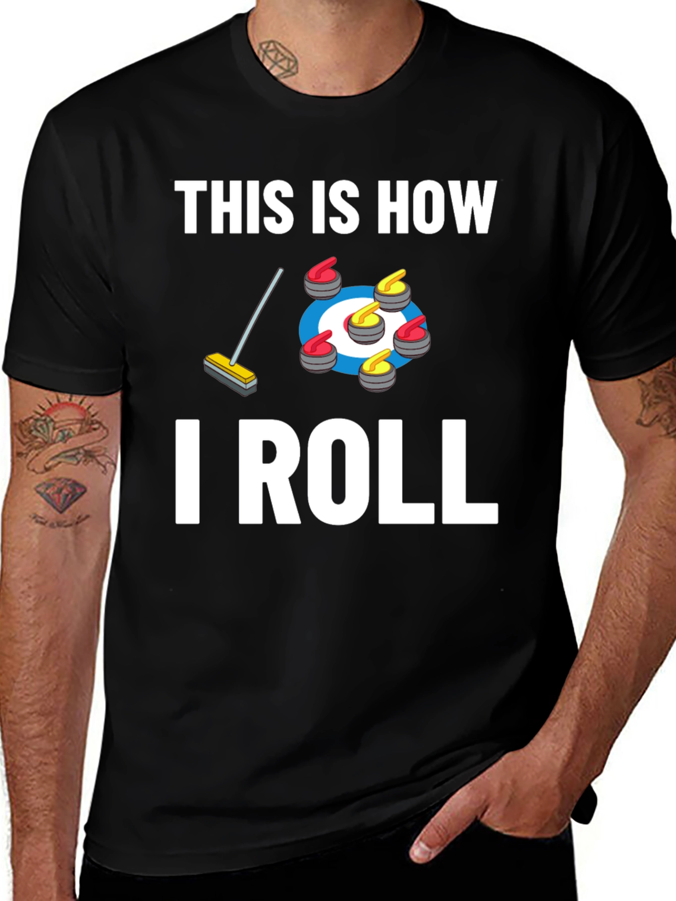 Variant 20 of Curling "This Is How I Roll" Graphic T-Shirt
