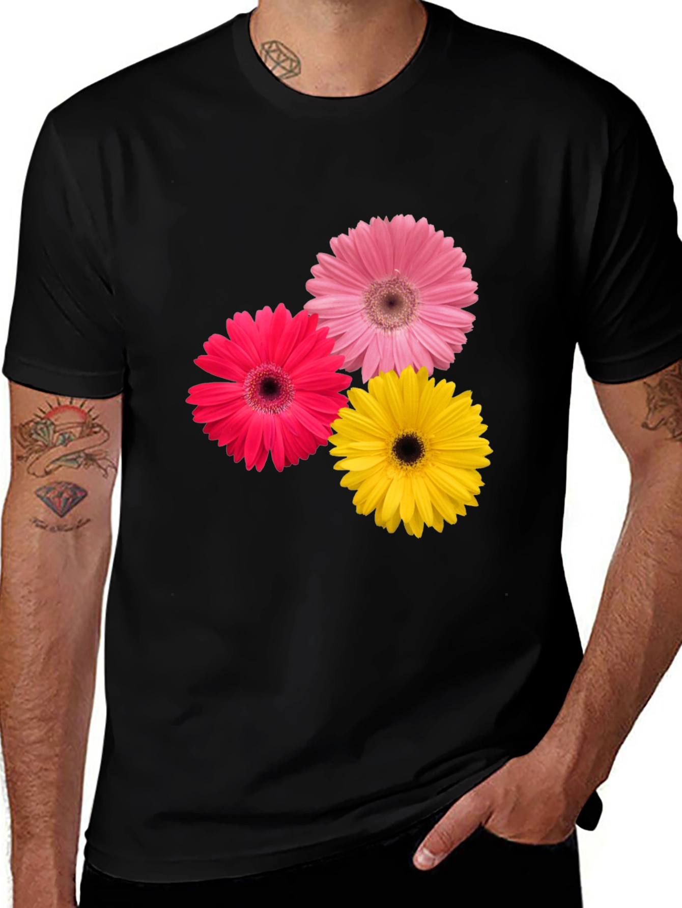 Variant 20 of Floral Print T-Shirt - Bold & Vibrant Design