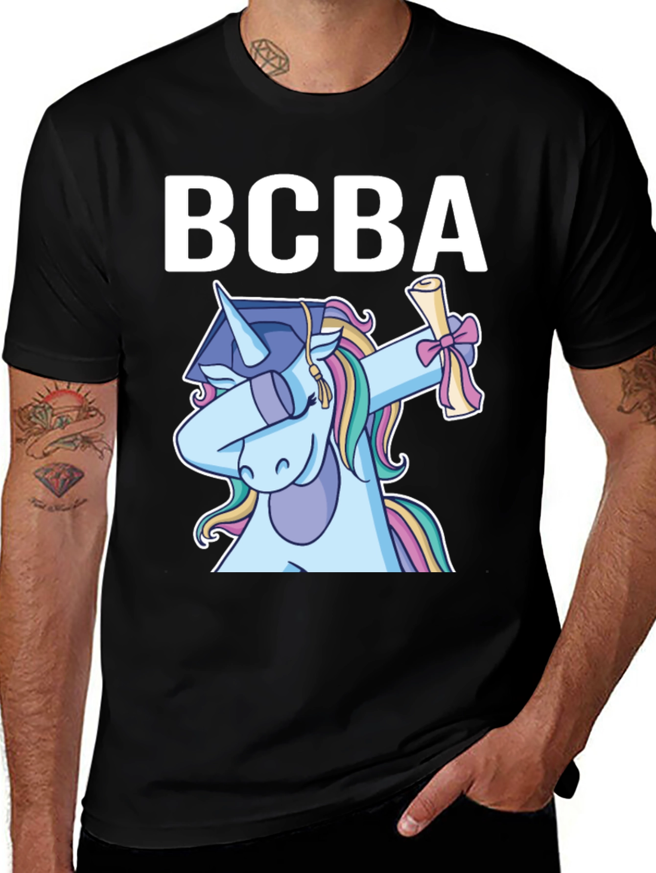 BCBA Unicorn Dab Black T-Shirt