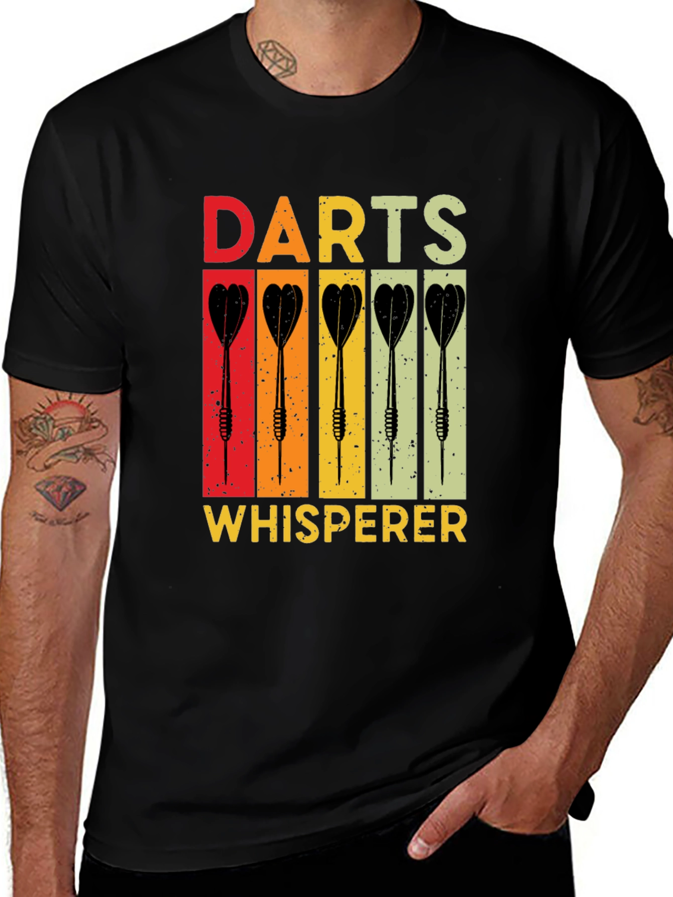 Variant 15 of Darts Whisperer Retro Graphic T-Shirt