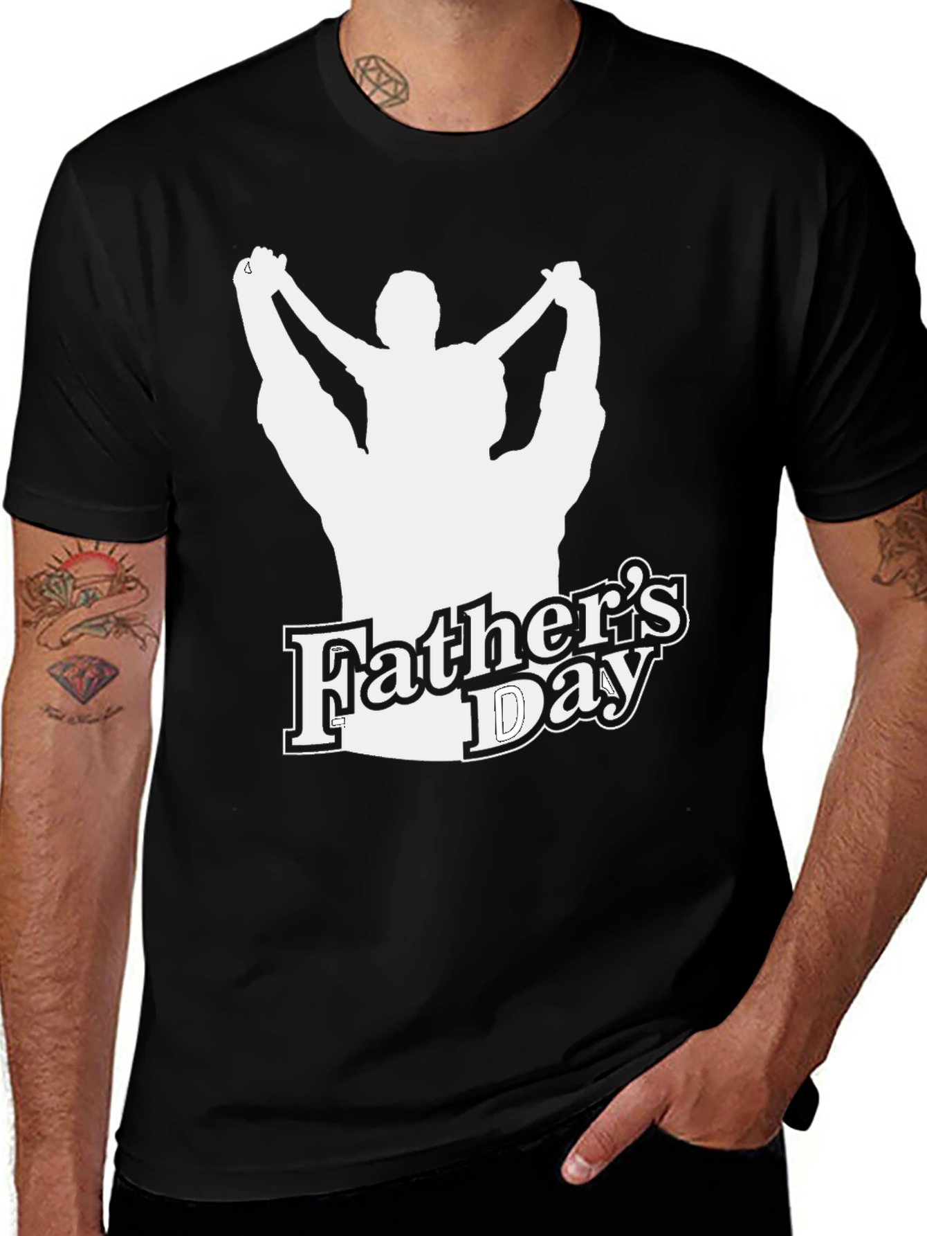 Variant 8 of Father's Day Graphic T-Shirt - Black