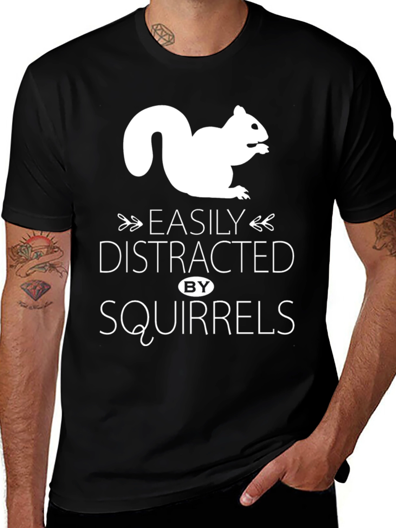 Variant 20 of Easily Distracted by Squirrels T-Shirt
