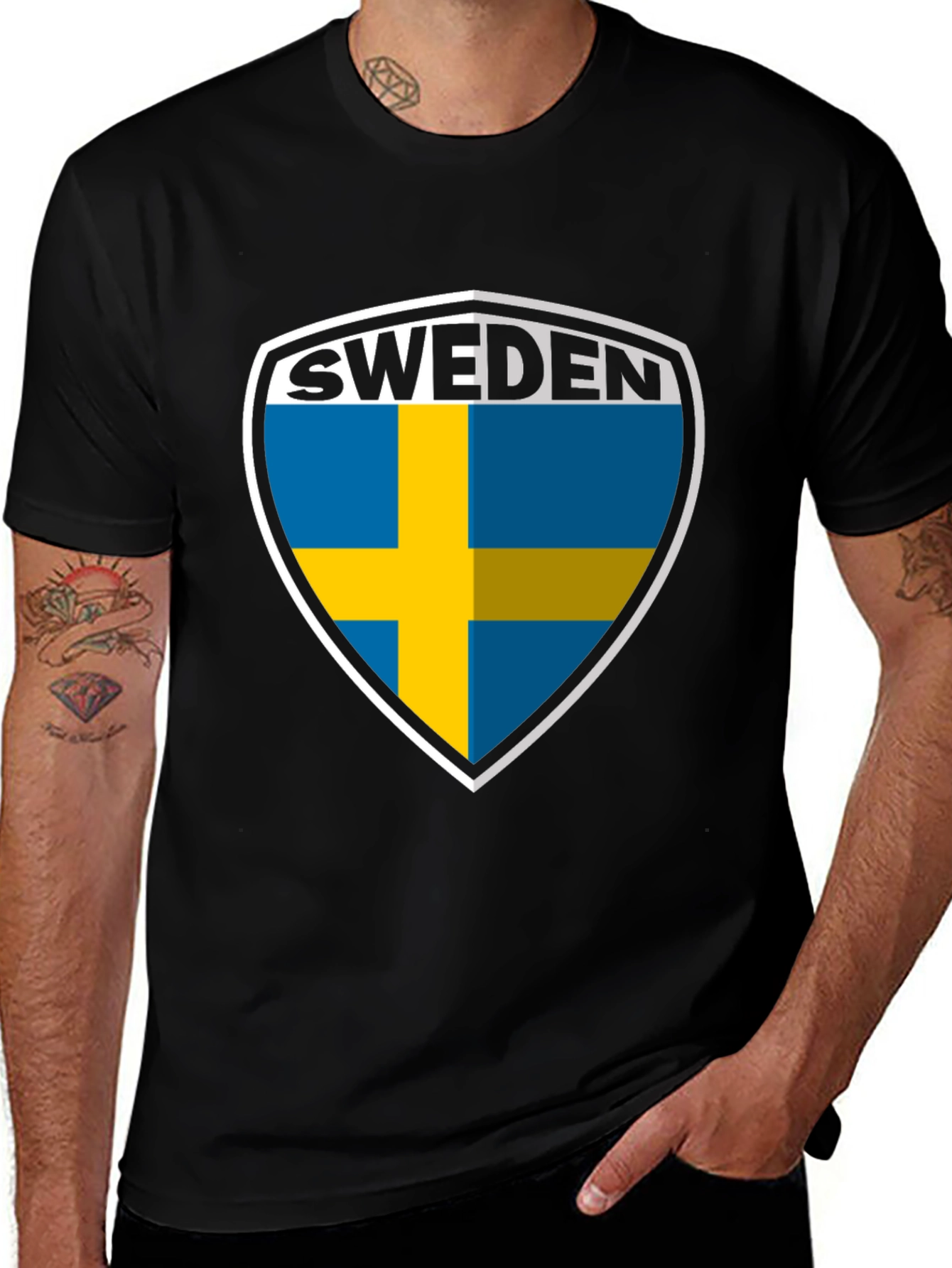 Sweden Flag Shield T-Shirt