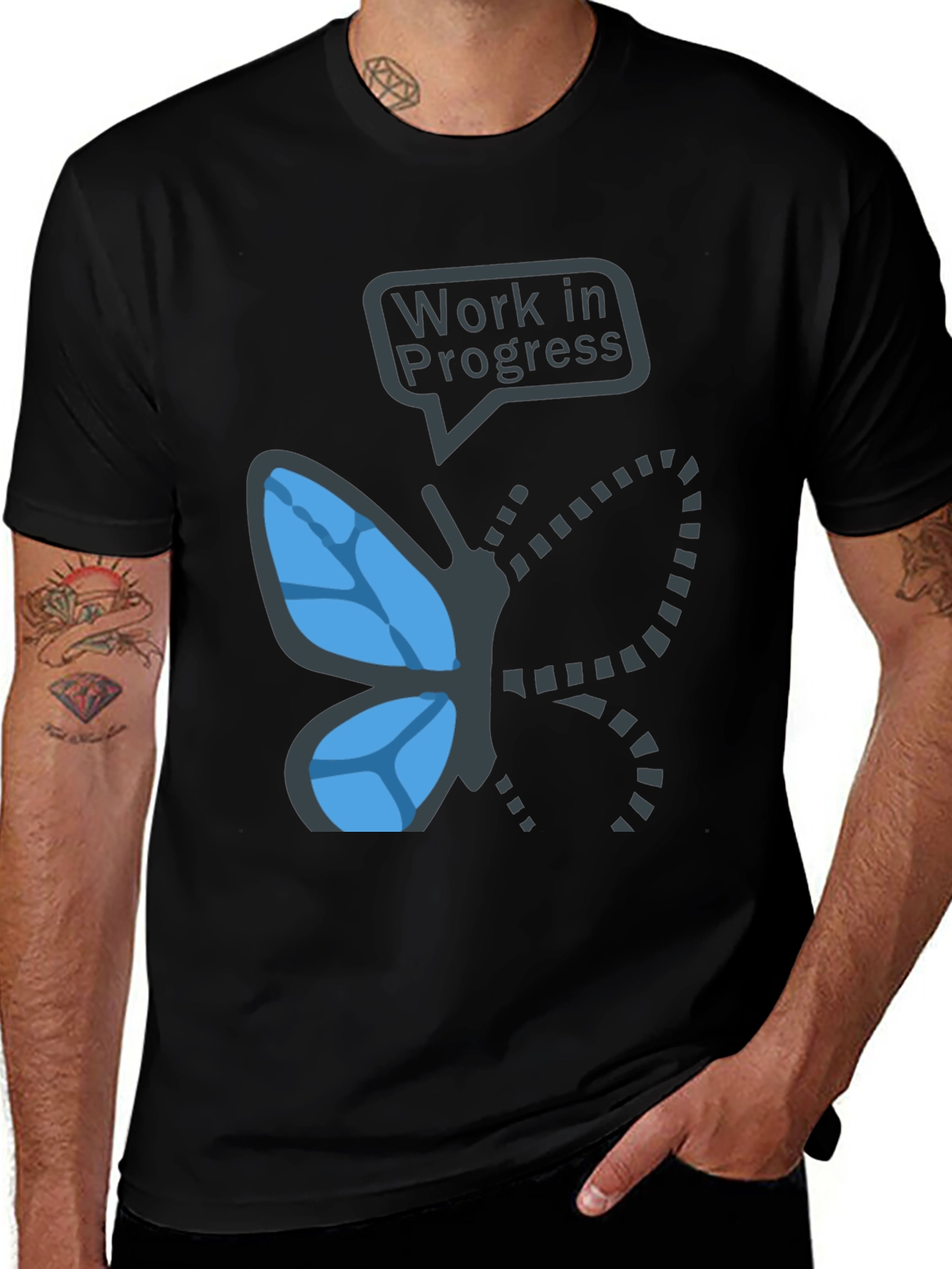 Work in Progress Butterfly Graphic T-Shirt