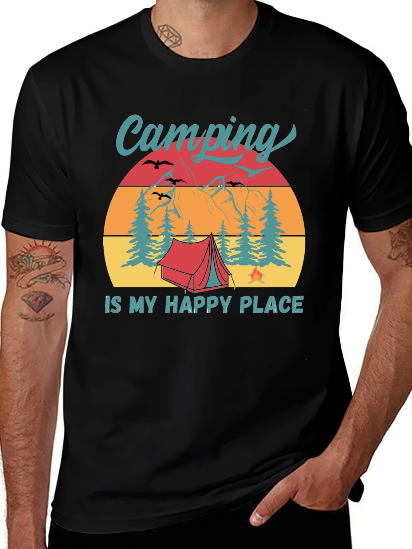 Variant 17 of Camping Is My Happy Place Graphic Tee