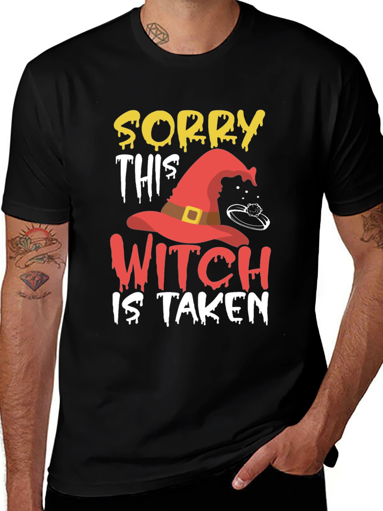 Black Sorry This Witch Is Taken Graphic T-Shirt main image
