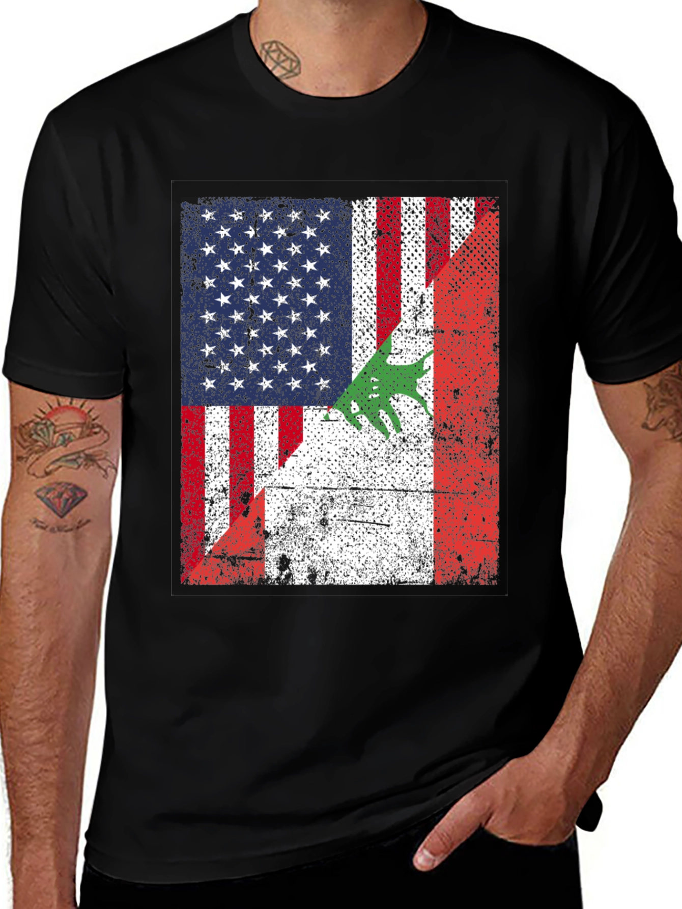 Lebanon USA Flag T-Shirt