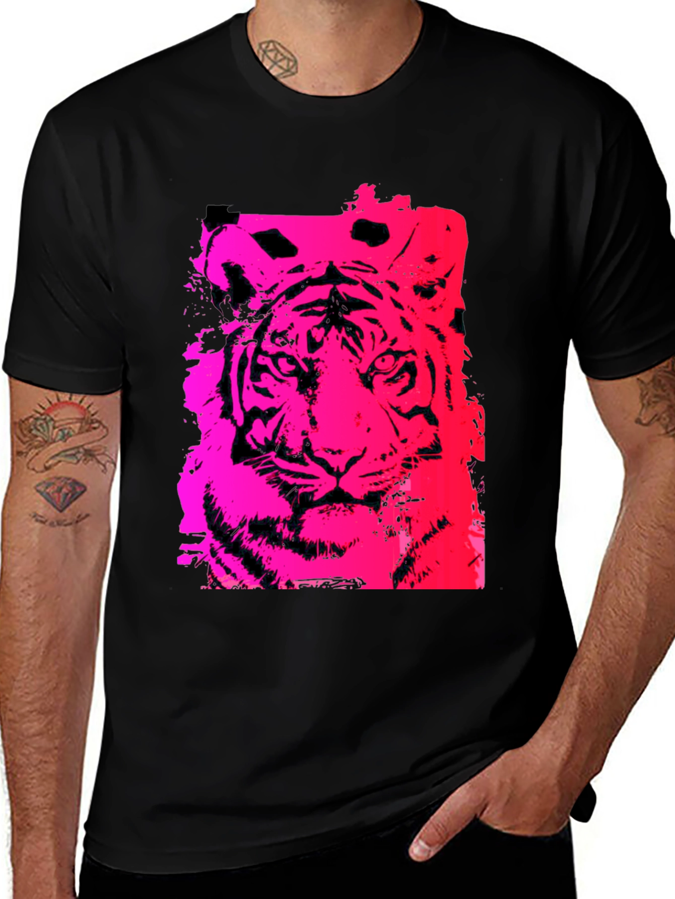 Variant 10 of Vaporwave Tiger Graphic Tee - Retro Style