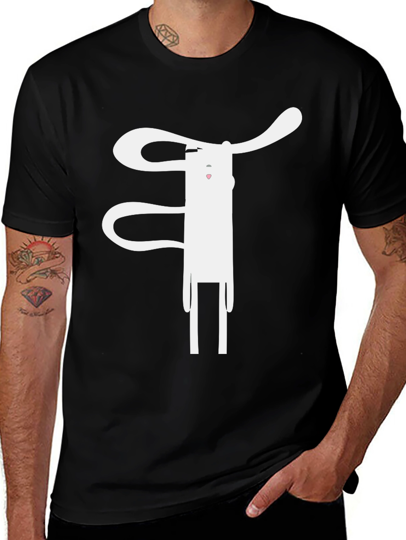 Abstract Creature Black T-Shirt